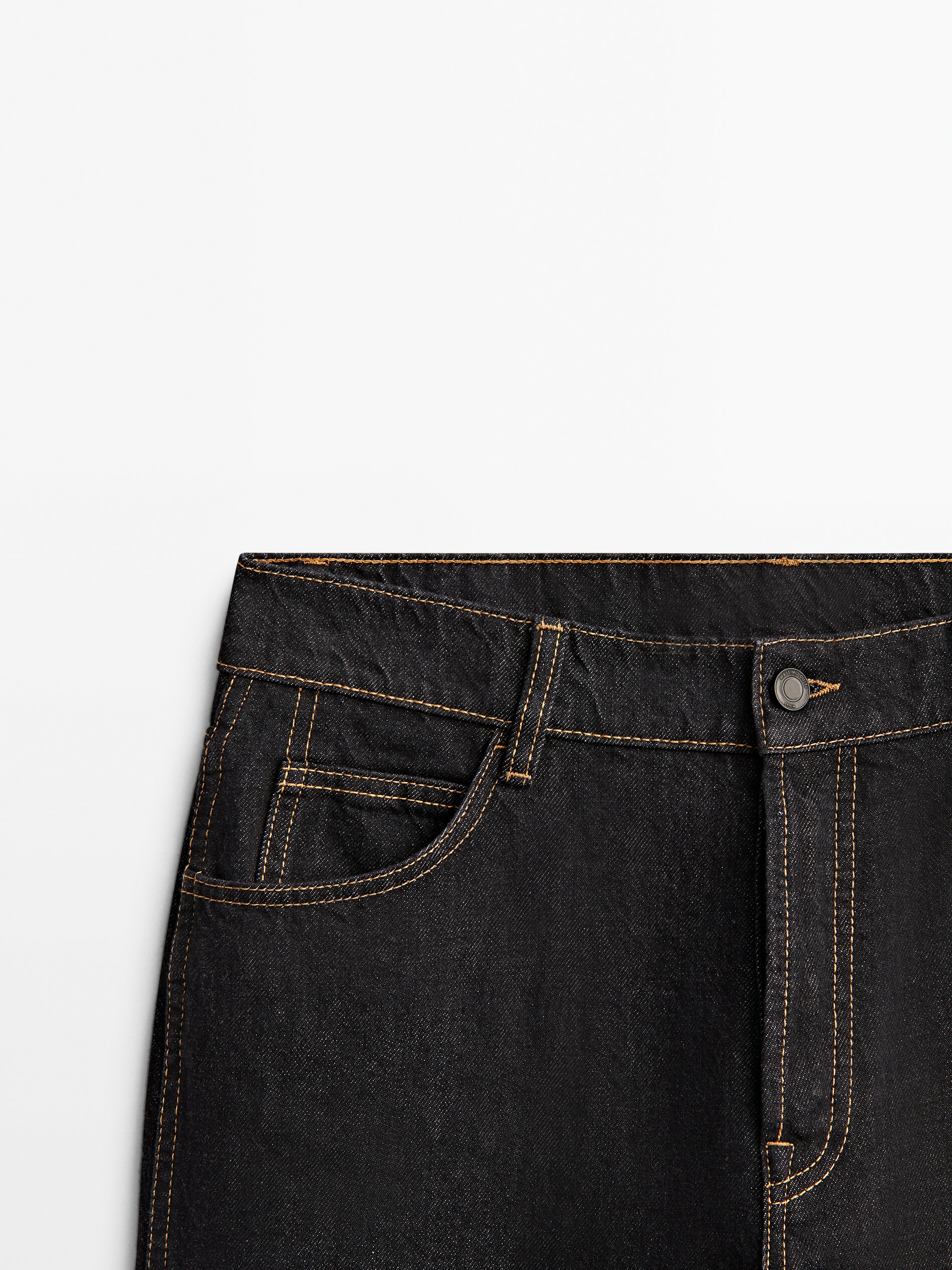 Pantalón vaquero tiro alto slim fit - NEGRO