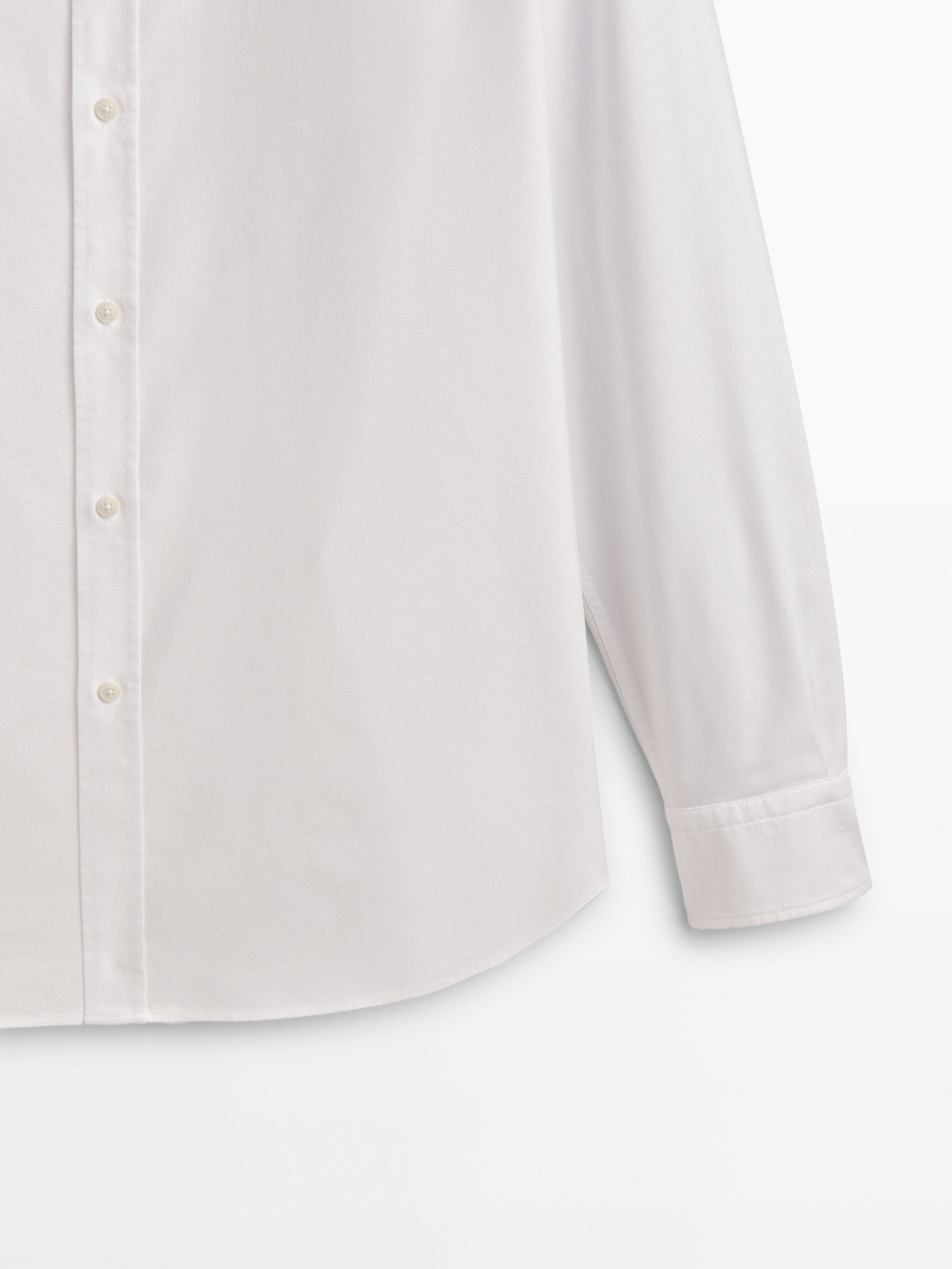 Camisa estructura micro cuadros regular fit - BLANCO