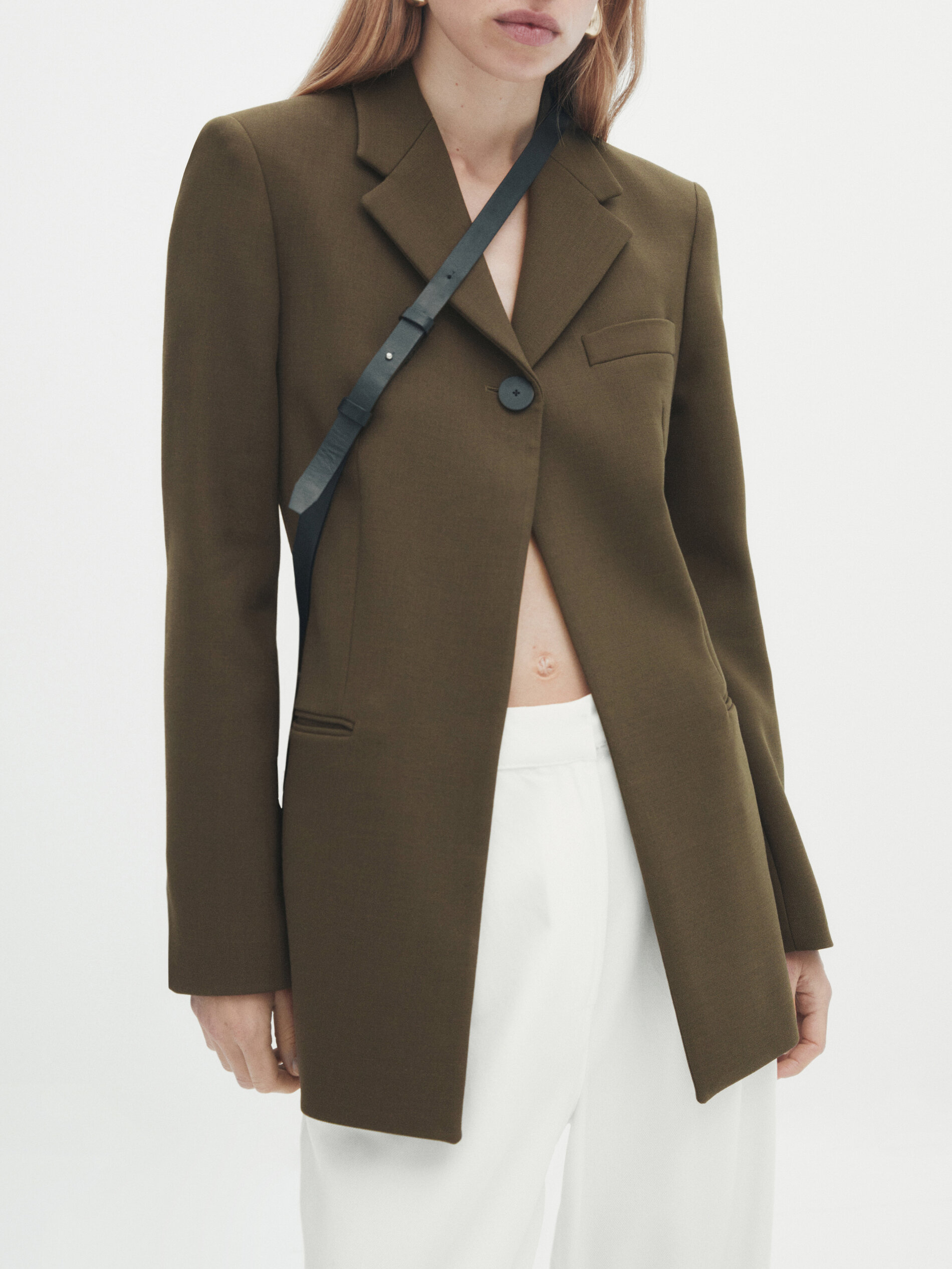 Americana traje botón alto - KAKI