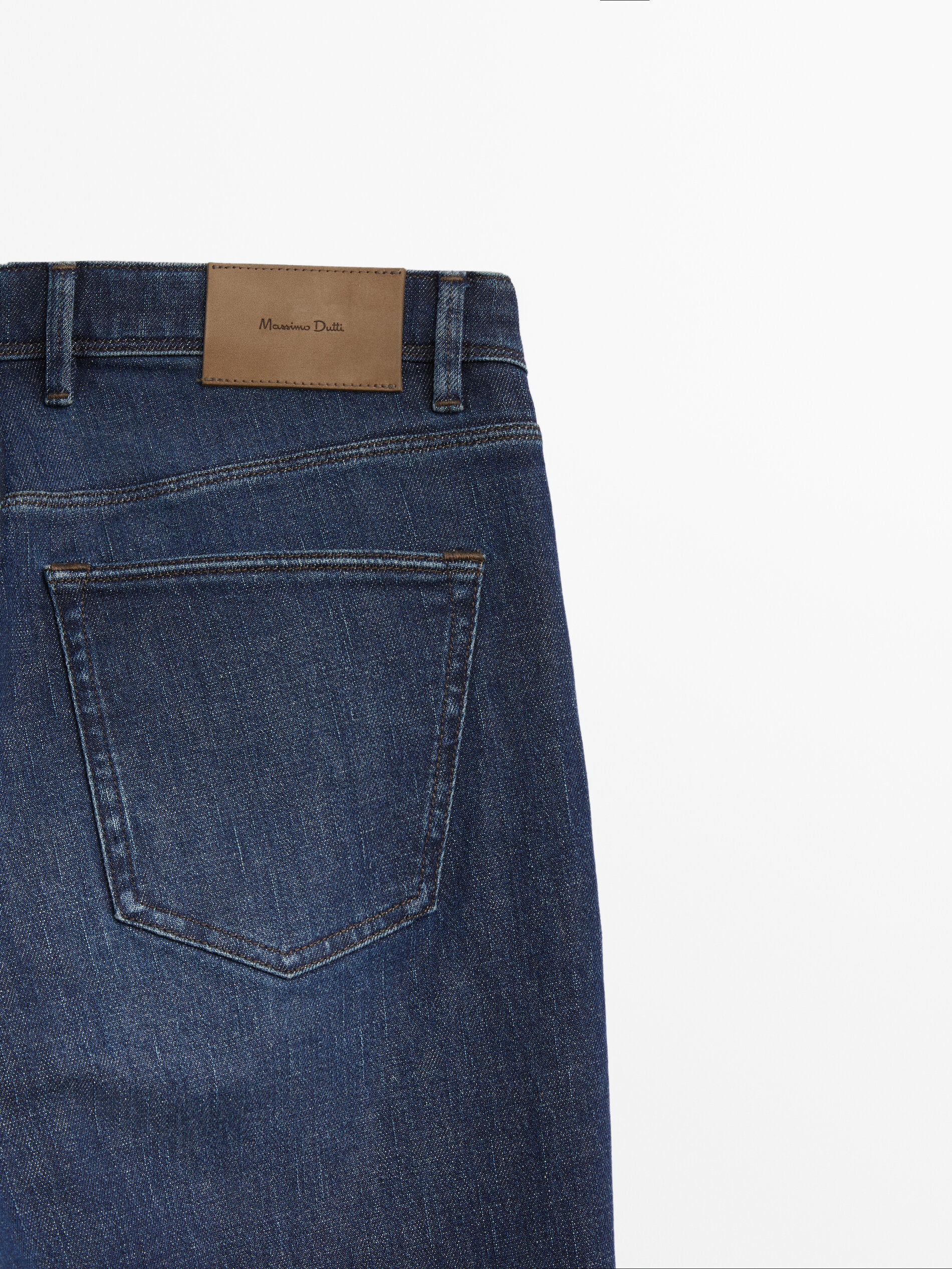 Pantalón vaquero stone wash slim fit - INDIGO