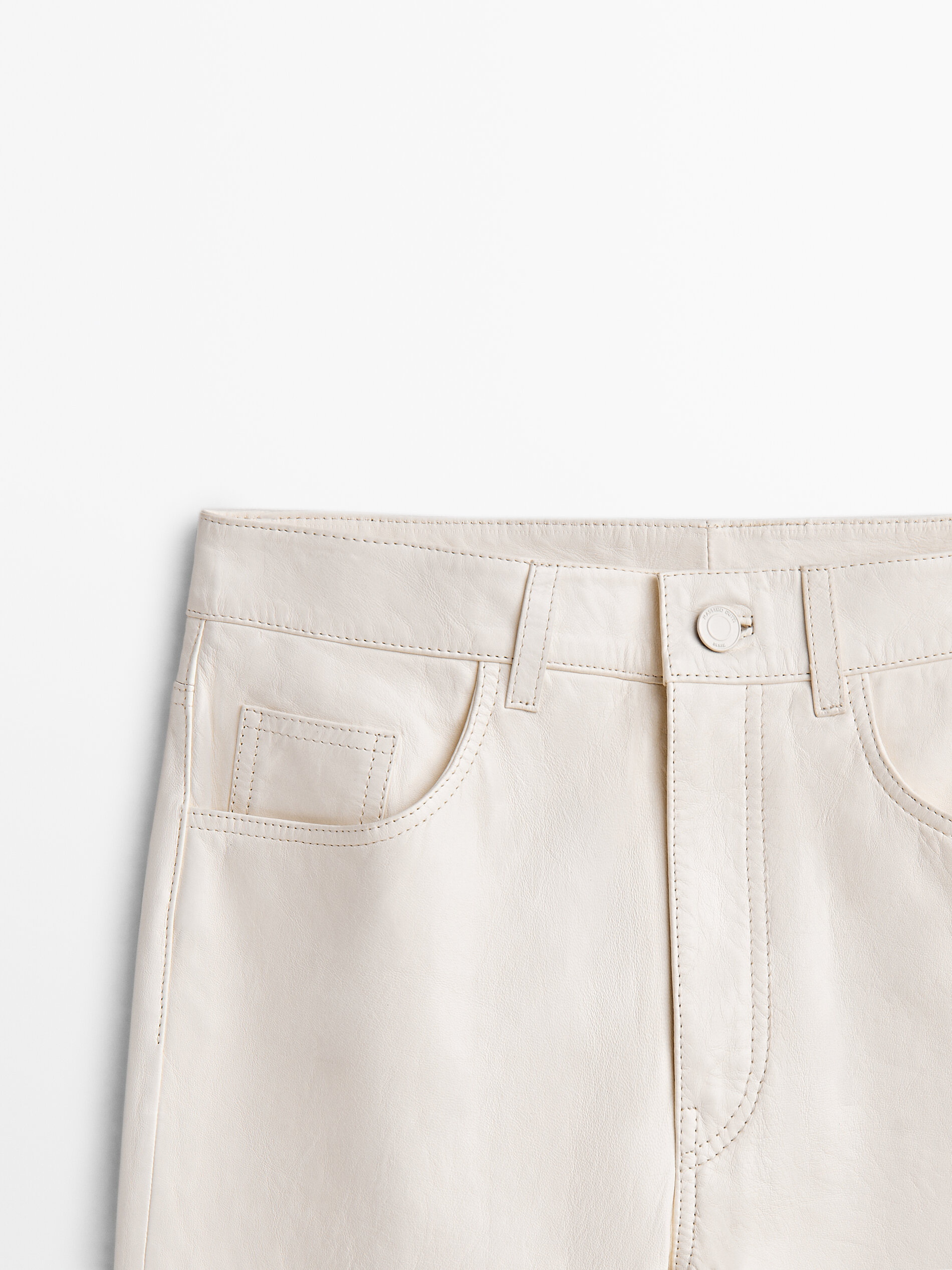 Pantalón piel napa - BLANCO