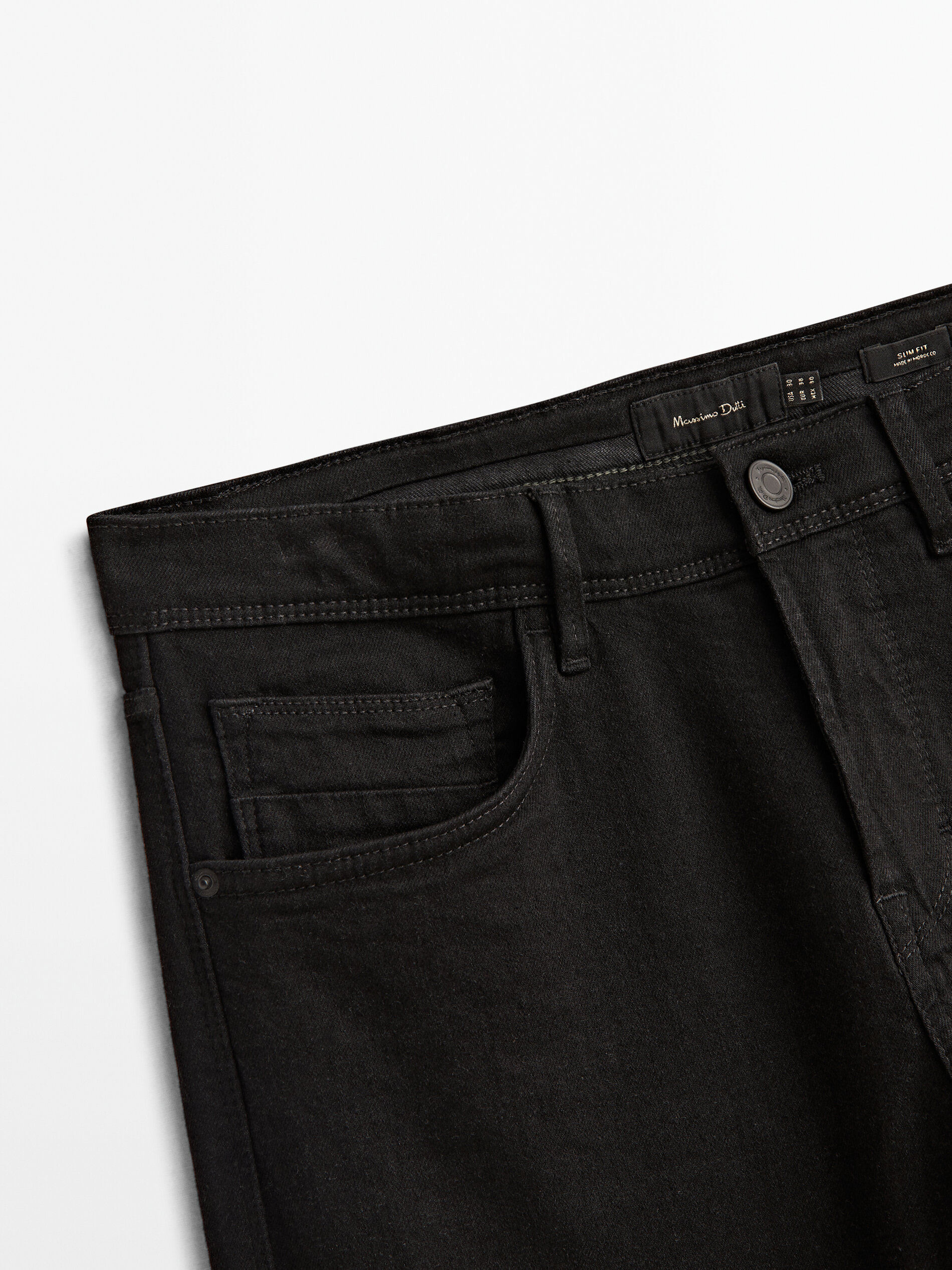 Pantalón vaquero negro slim fit - NEGRO