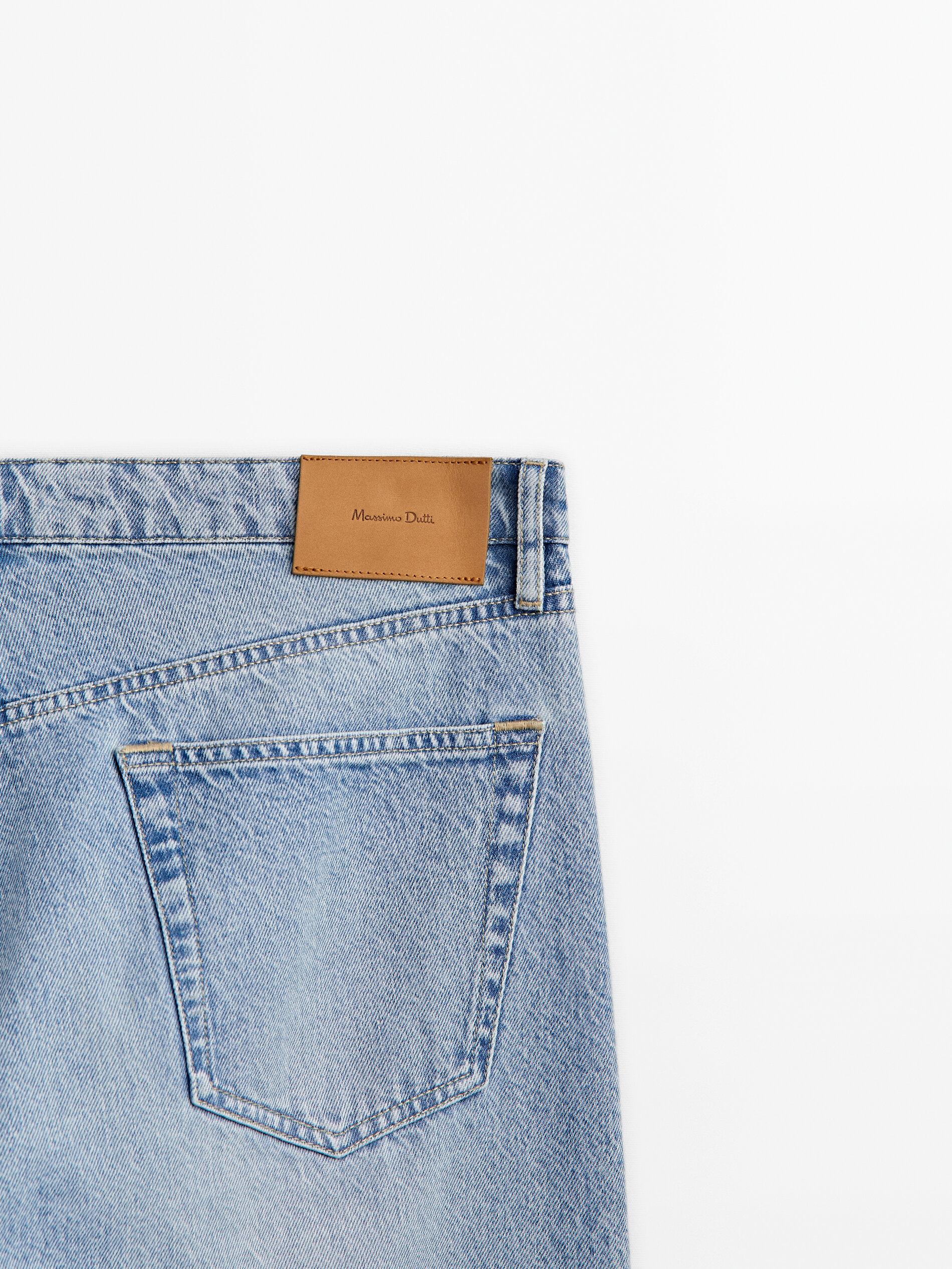 Pantalón vaquero bleach tapered fit - INDIGO