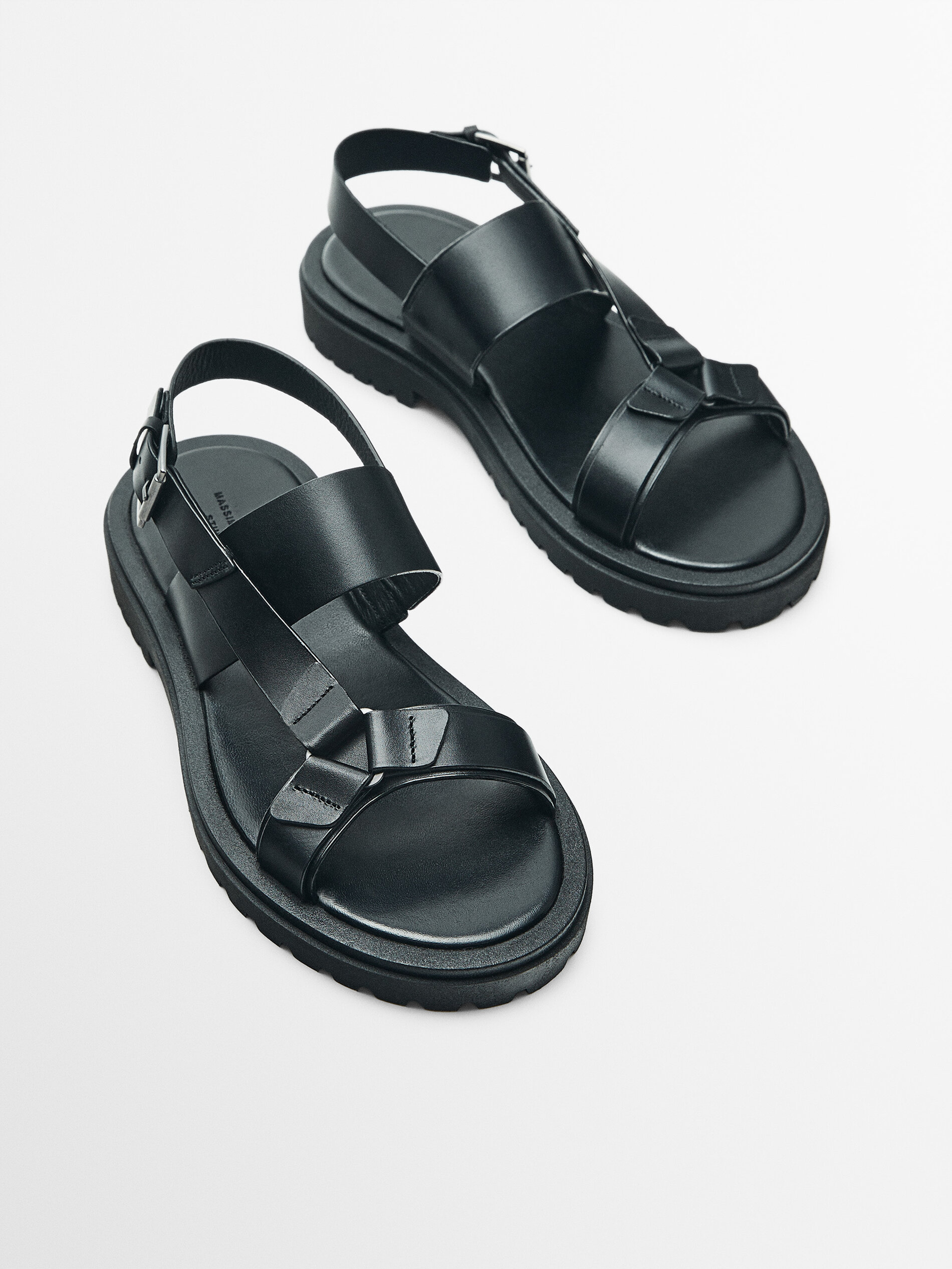 Sandalia piel negra - Studio - NEGRO