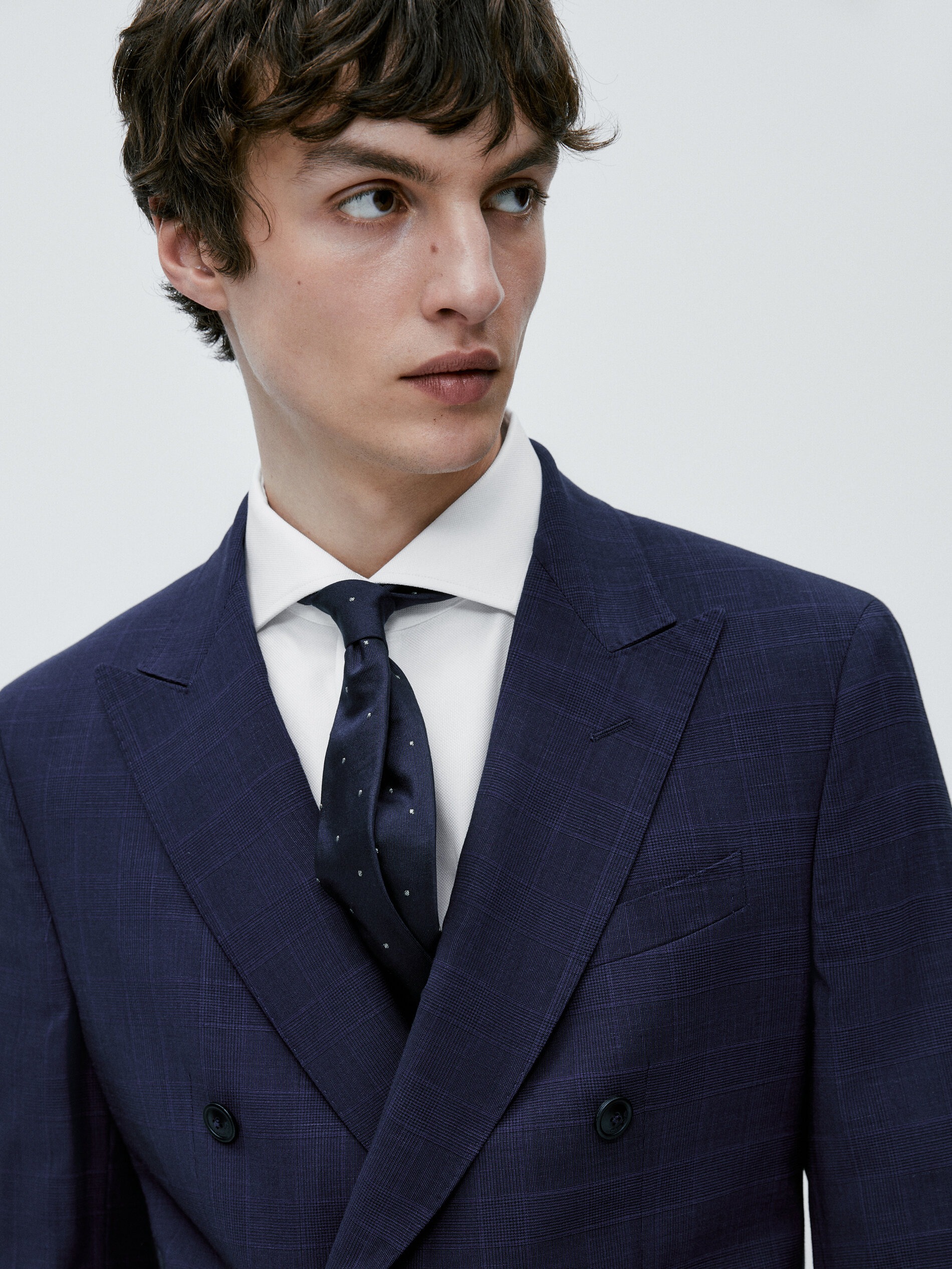 Americana traje cruzada half canvas cuadros - AÑIL