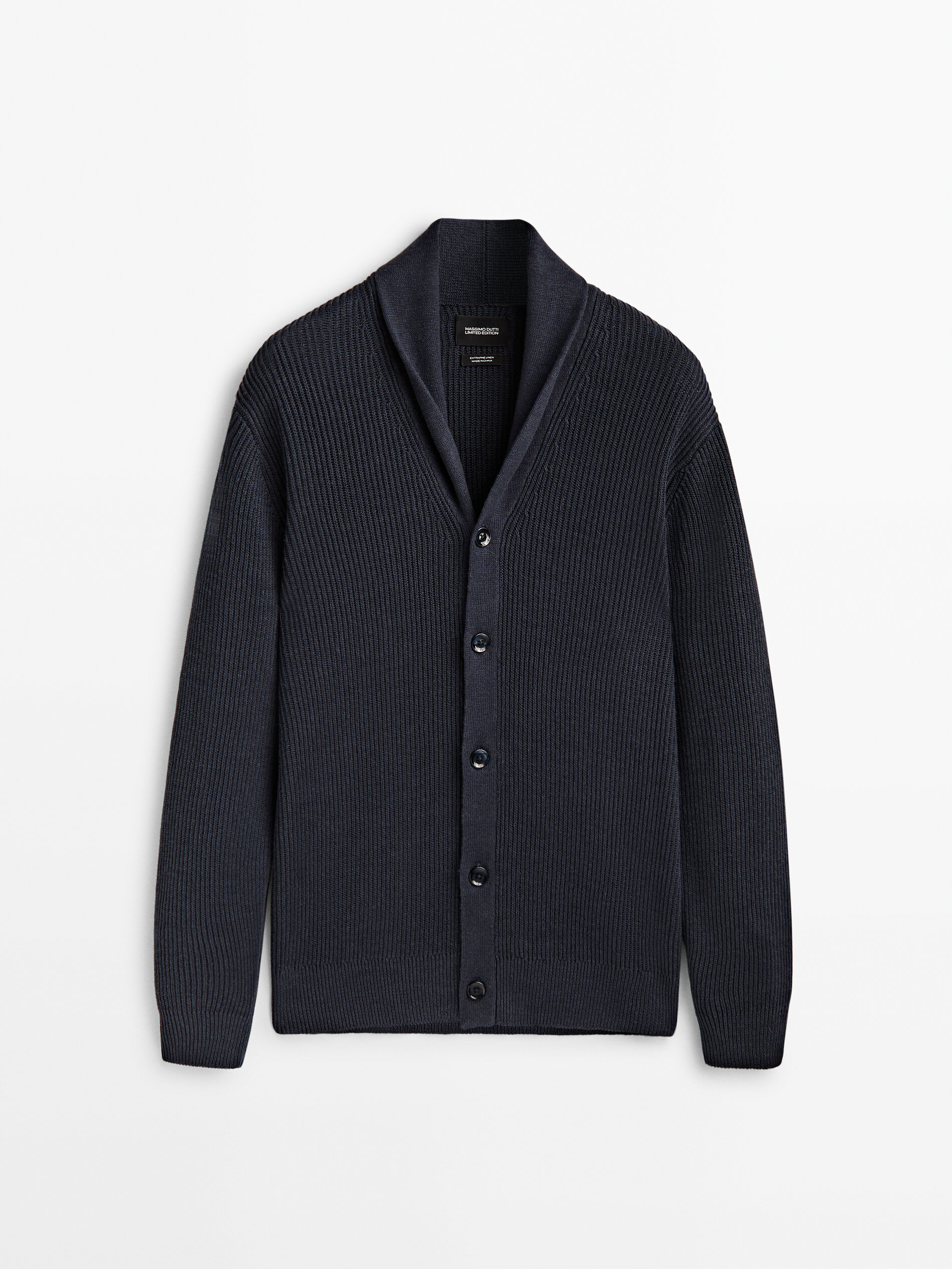 Cárdigan punto estructura Limited edition - AZUL MARINO