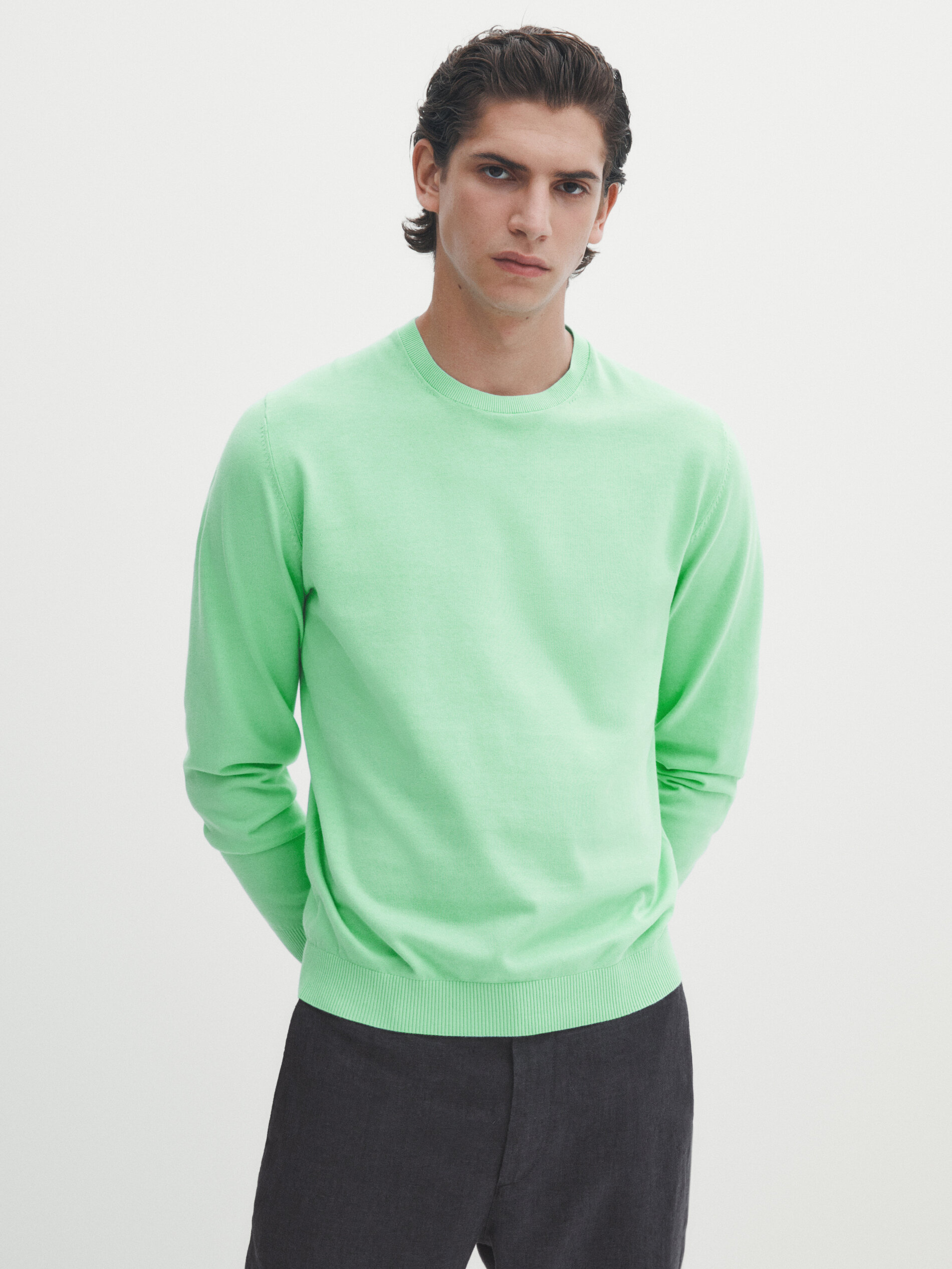 Jersey cuello redondo 100% algodón - 0-569