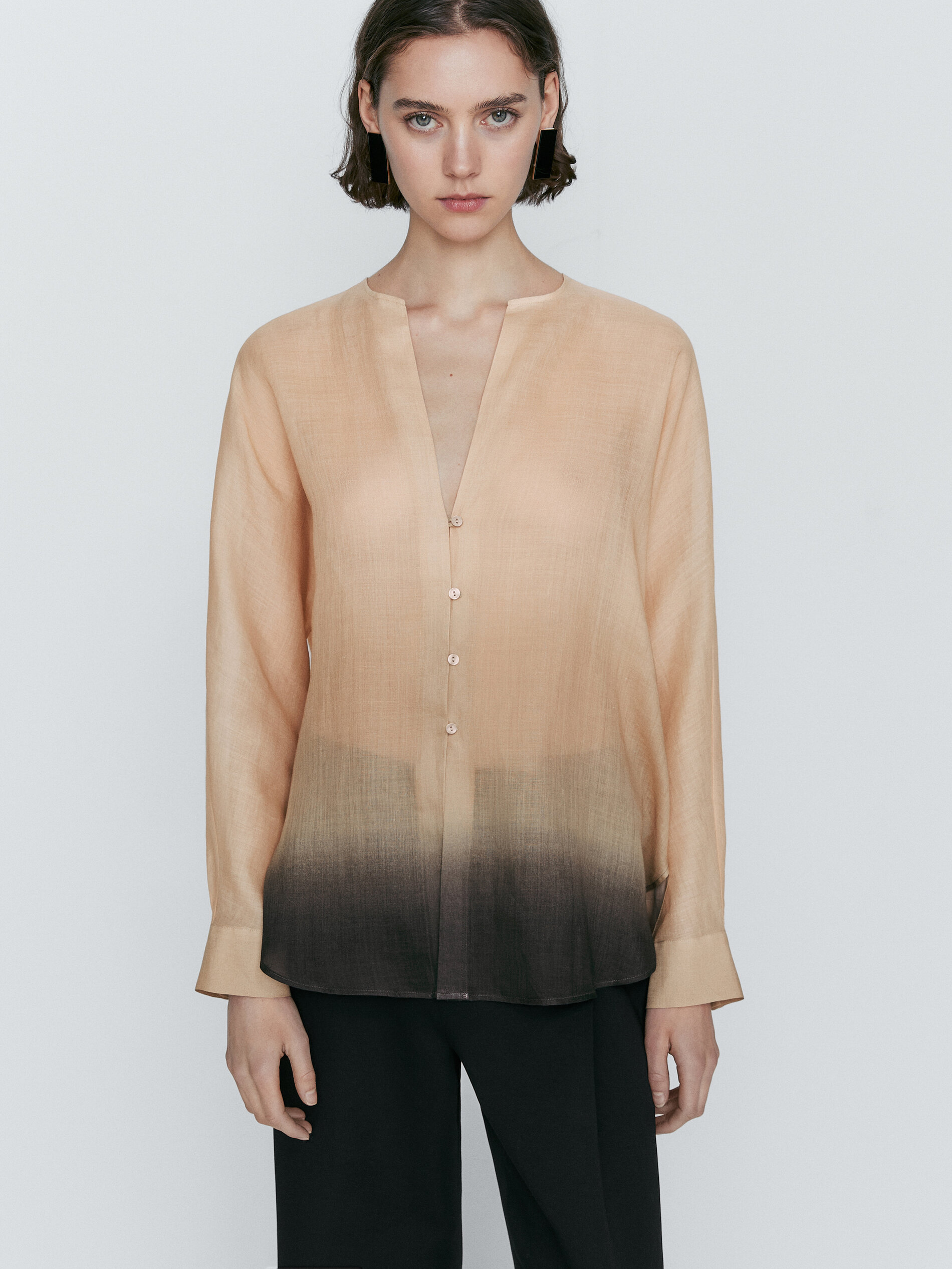 Camisa ramio degradado - CRUDO