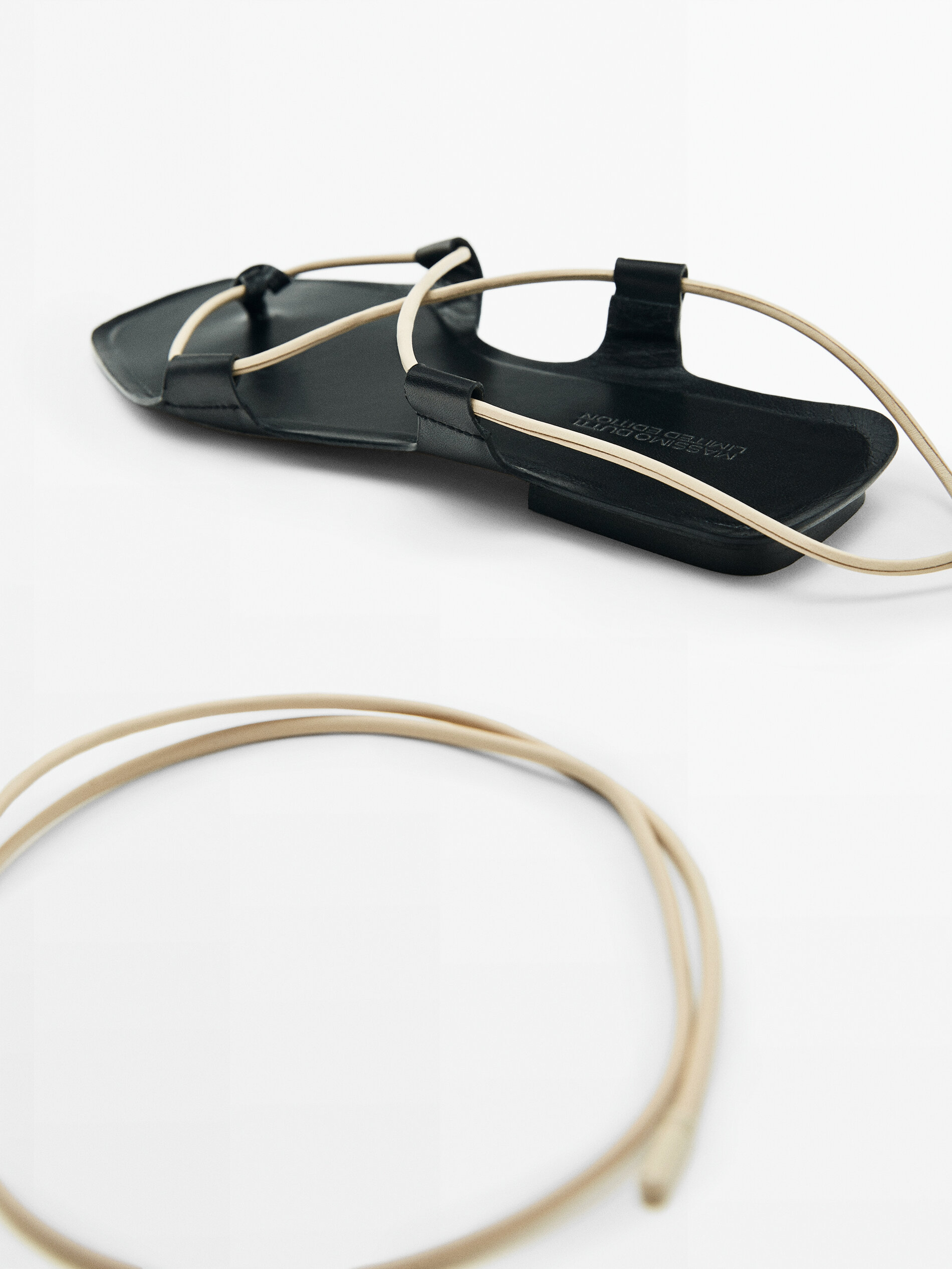 SANDALIA ATADA PIEL LIMITED EDITION - Combinado