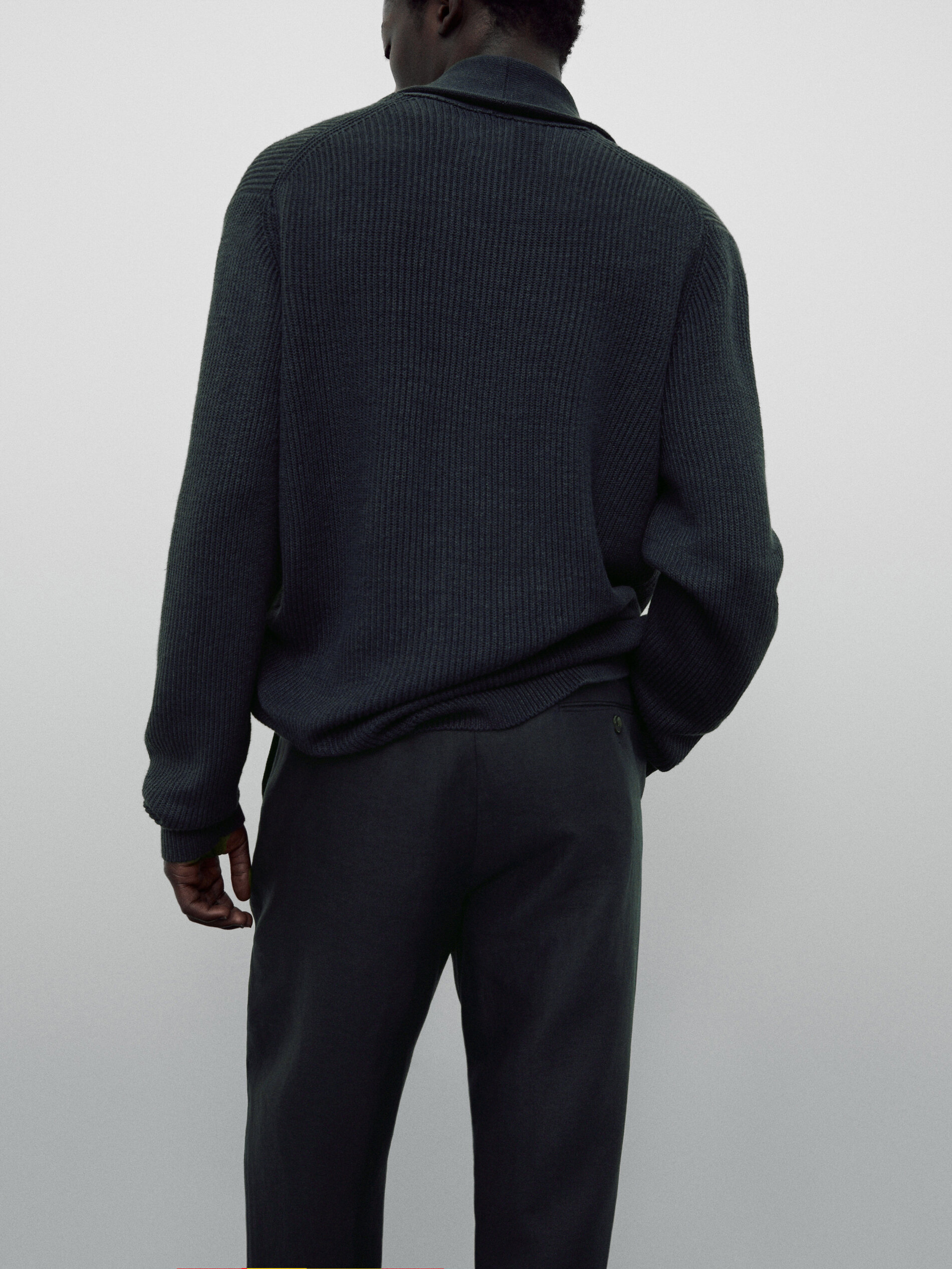 Cárdigan punto estructura Limited edition - AZUL MARINO