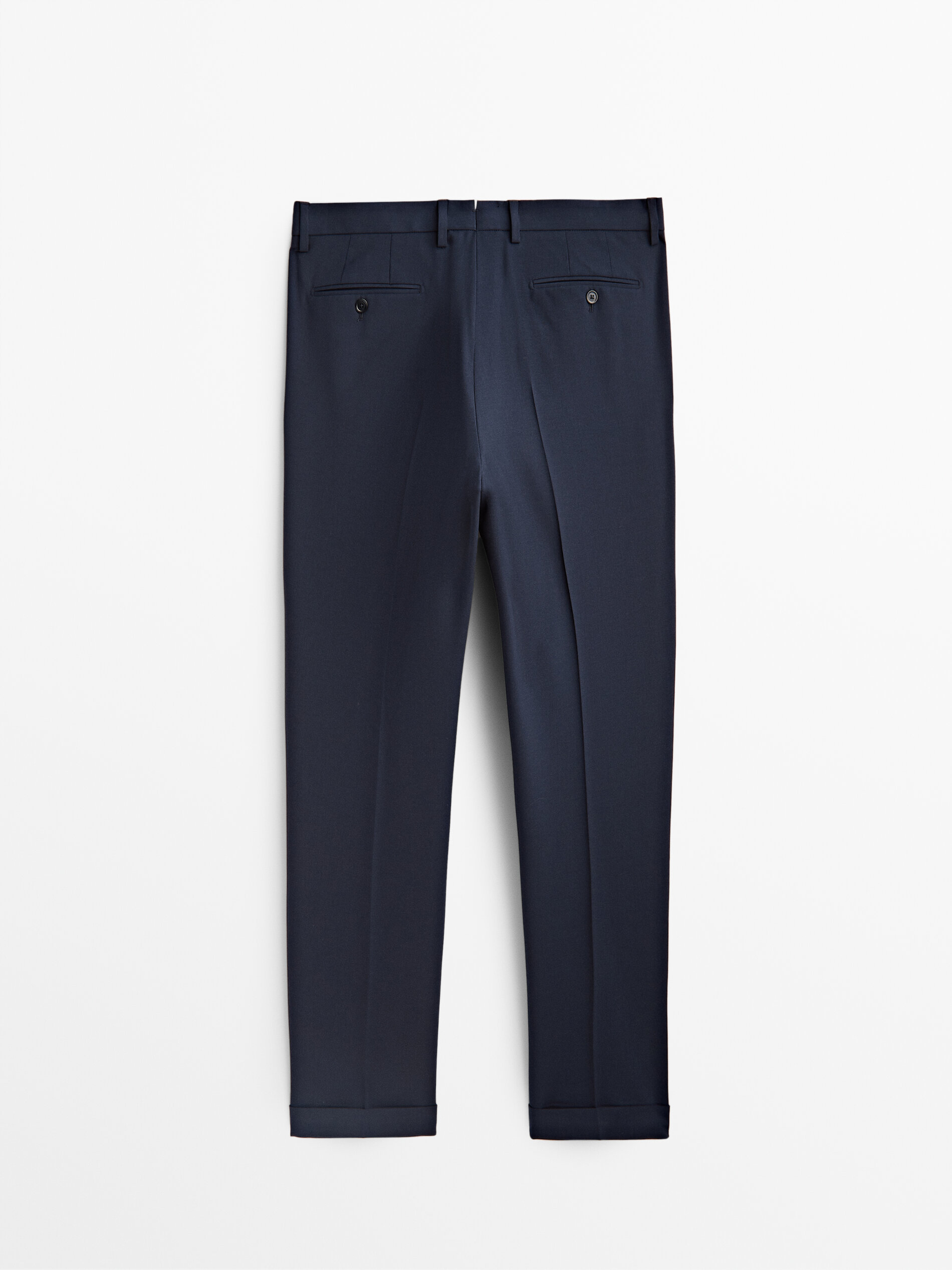 Pantalón traje azul lana - AZUL