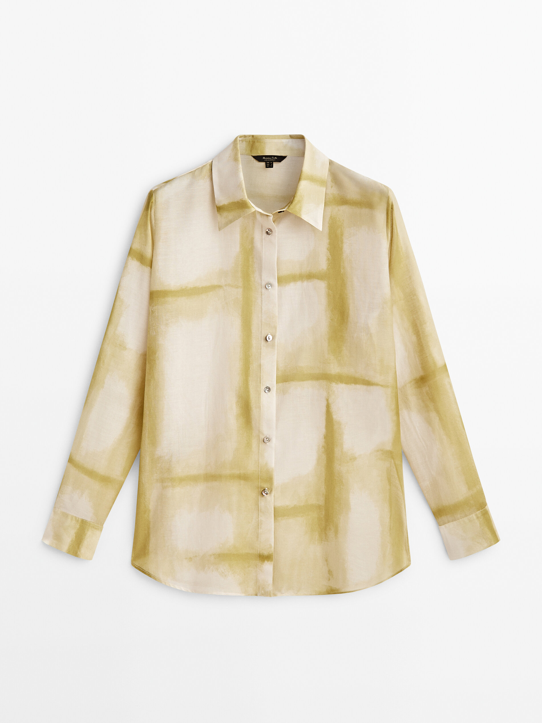 Camisa estampado difuminado - VERDE