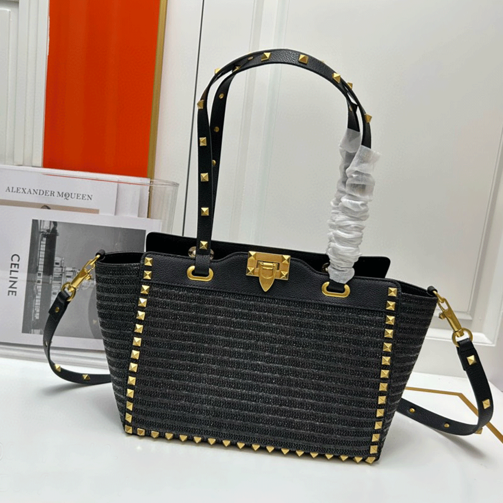 Valentino Classic Rivet Shopper Bag  (Replica)