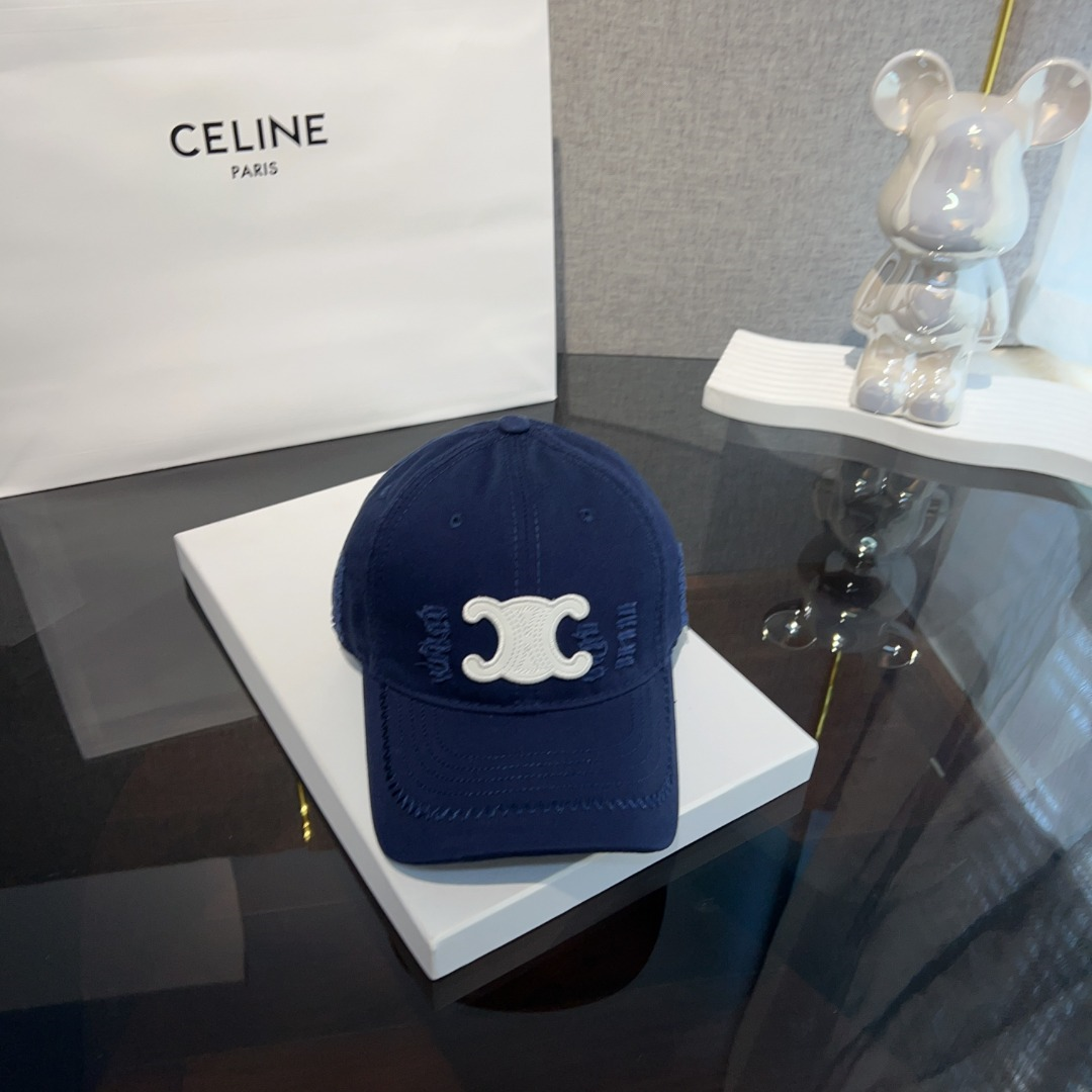 Ceiline Vintage Ripped Baseball Cap  Sunhat （Replica）