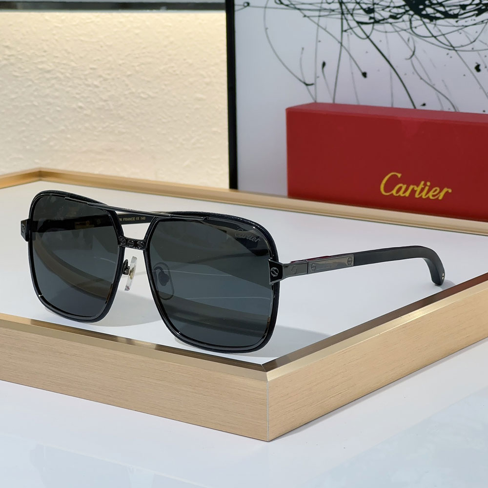 Cartier Metal Side Color Matching Aviator Sunglasses Top quality (Replica)