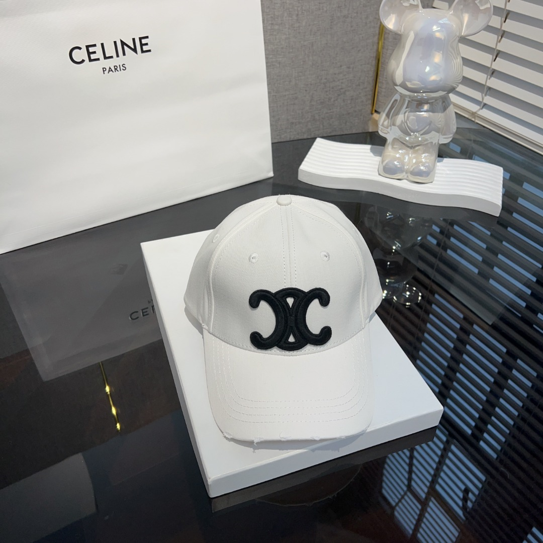 Ceiline Letter Embroidered Cap   Sunhat （Replica）