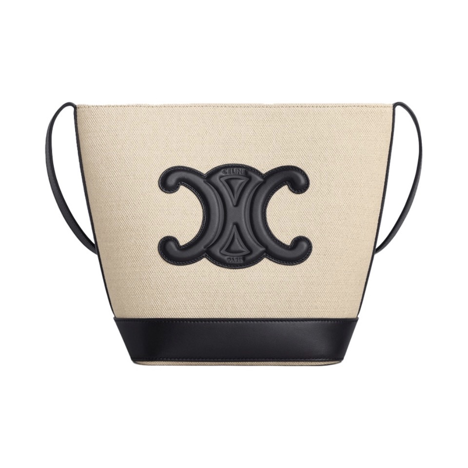 Celine Cuir Triomphe Canvas&Cowhid Bucket Bag(Replica)