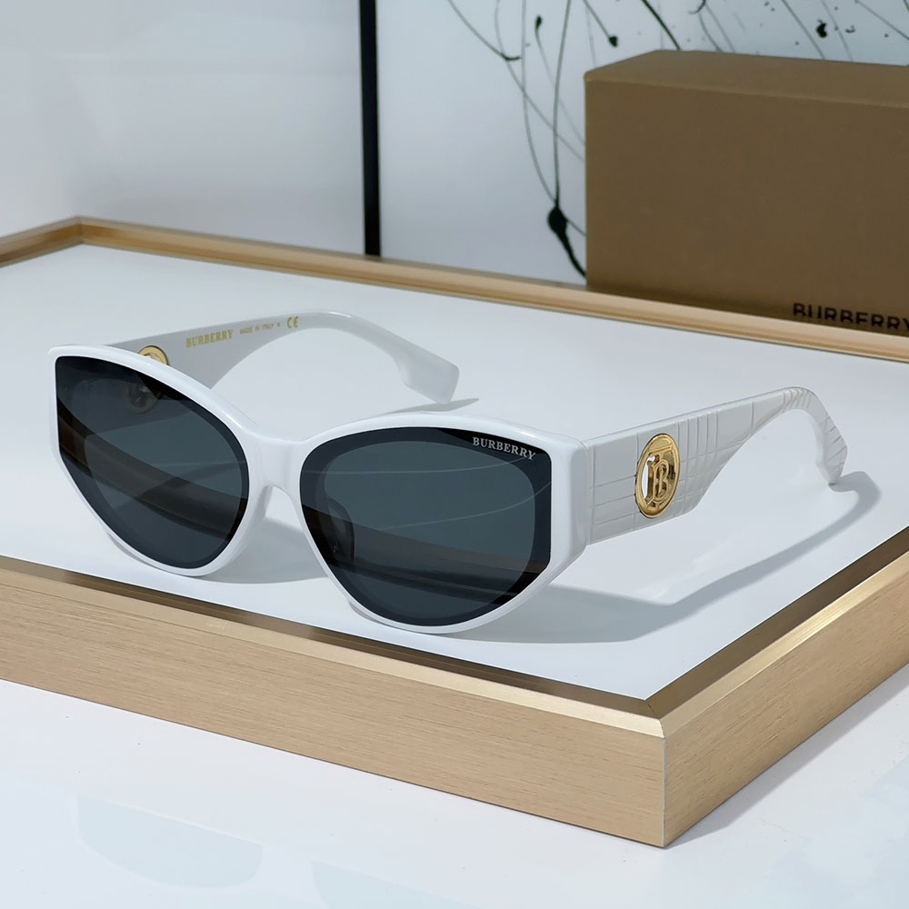 Buberry Mirror leg Hollowed out Logo Sunglasses Top quality (Replica)