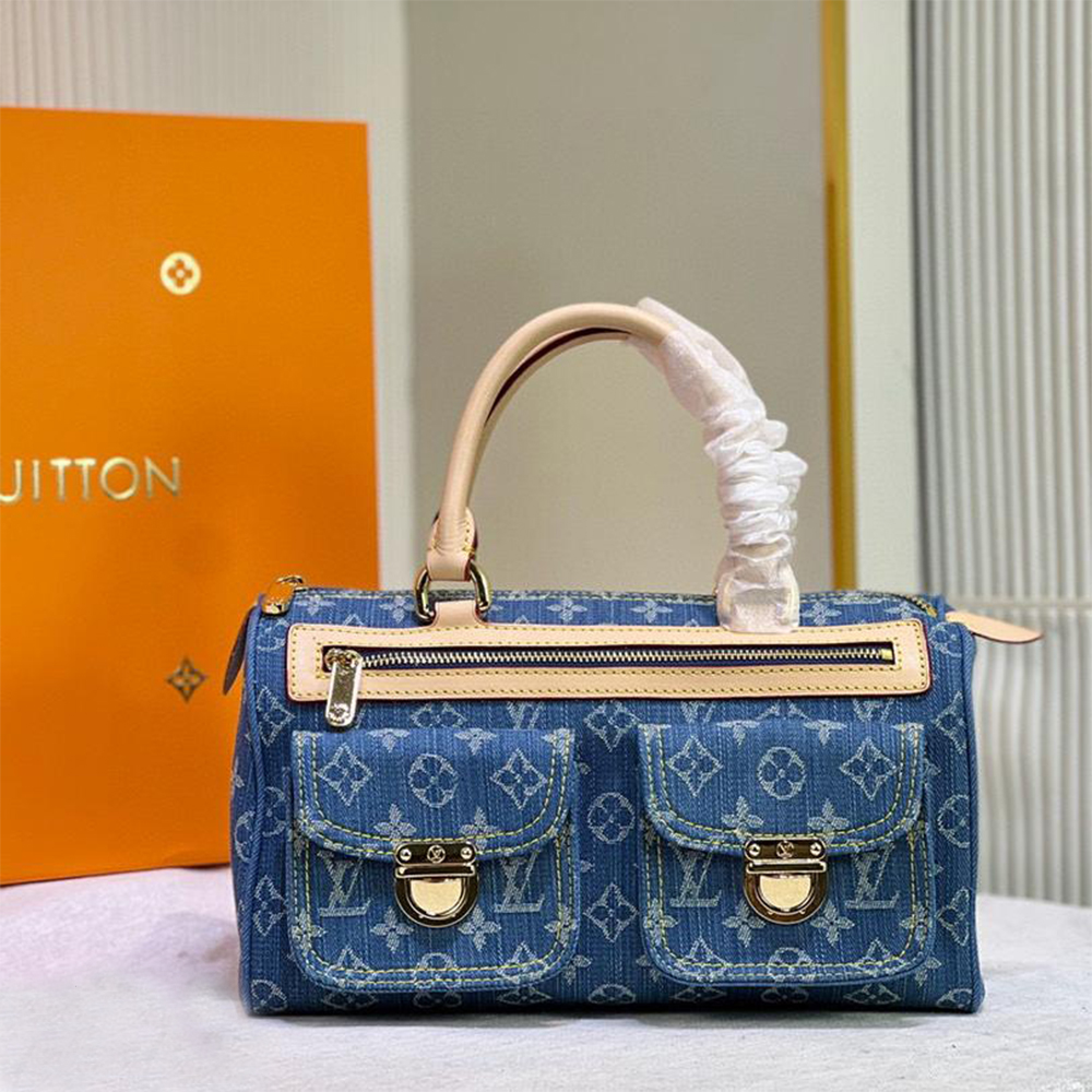 Louis Vuitton LV Monogram Neo Speedy Denim Shoulder Bag Handbag (Replica)