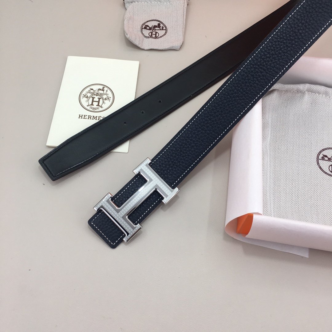 Hermes H Belt Buckle & Reversible Black For Women, Women Belt 380MM