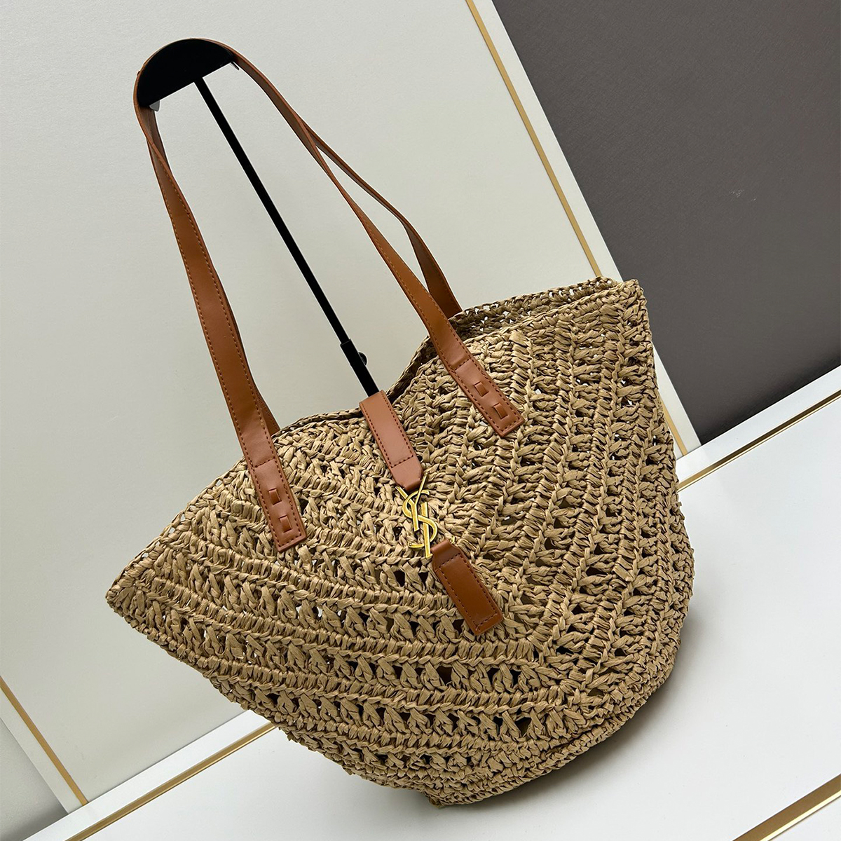 Saint Laurent Medium Raffia Tote(Replica)