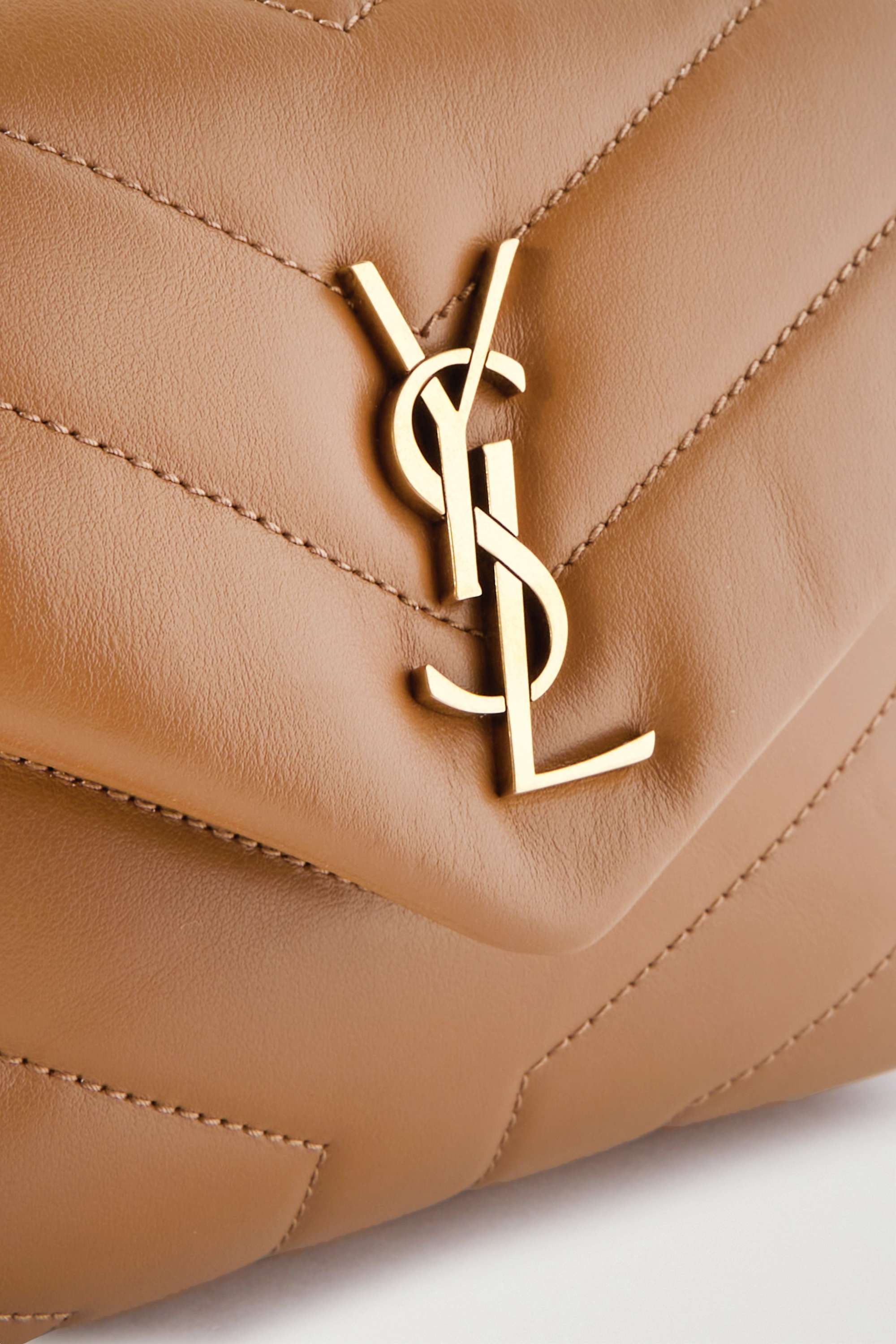 YSL SAINT LAURENT Loulou Toy quilted leather shoulder bag brown
