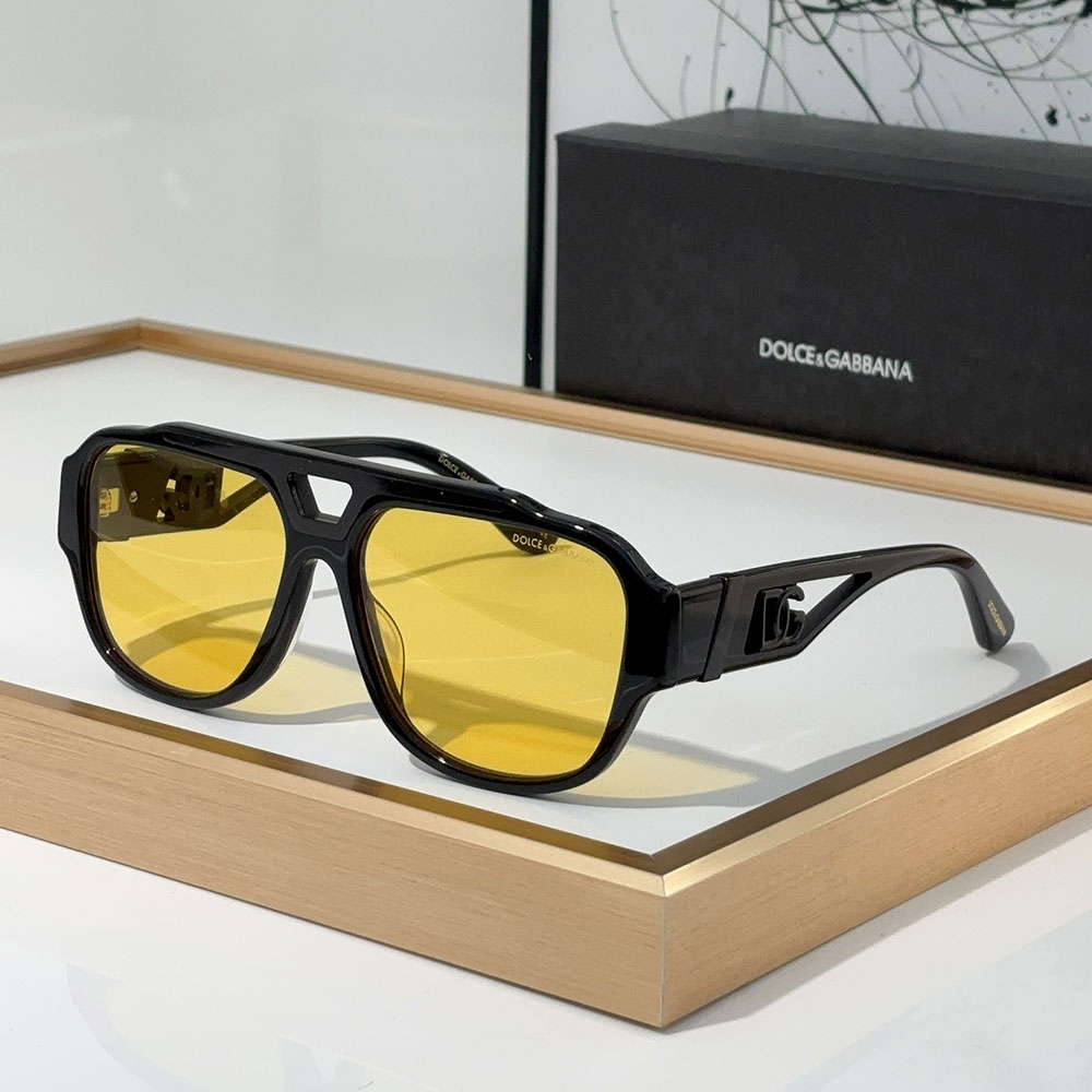 DOLCE & GABBAN DG Mirror Leg Hollowed Out Logo Sunglasses Top quality (Replica)