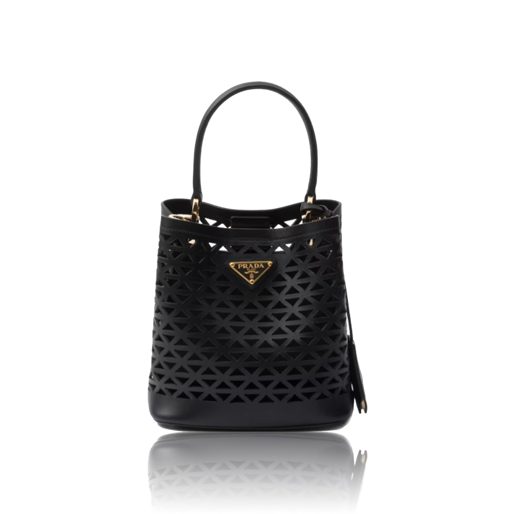 Prada Panier Leather Cutout Pattern Mini Bag  (Replica)