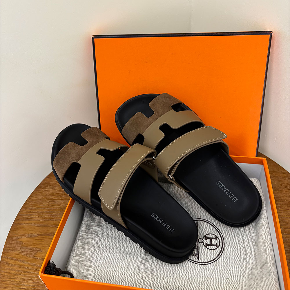Hermès Chypre leather sandals （Replica）