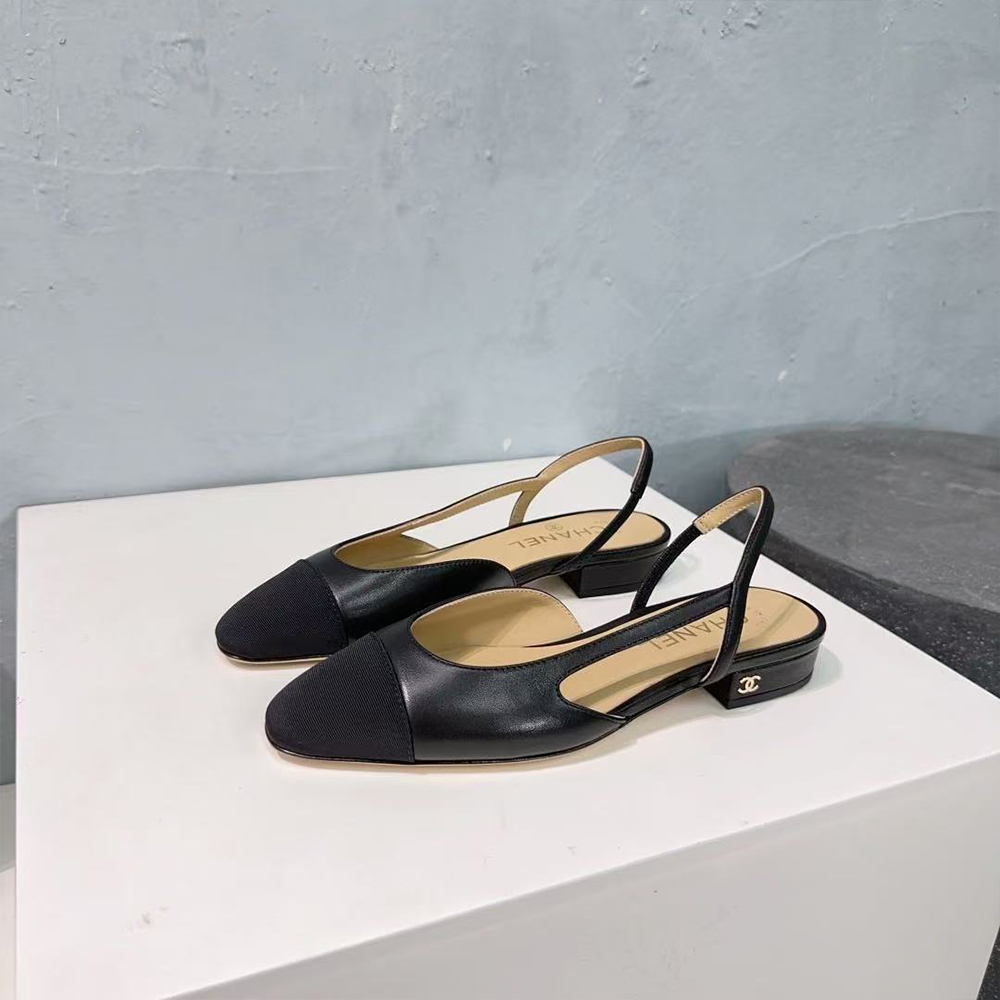 Chanel Slingbacks  Black   (Replica)