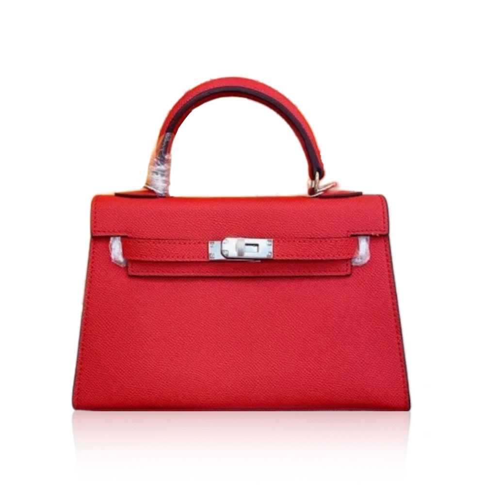 Hermès Kelly22 Silver Buckle Epsom Tote  (Replica)