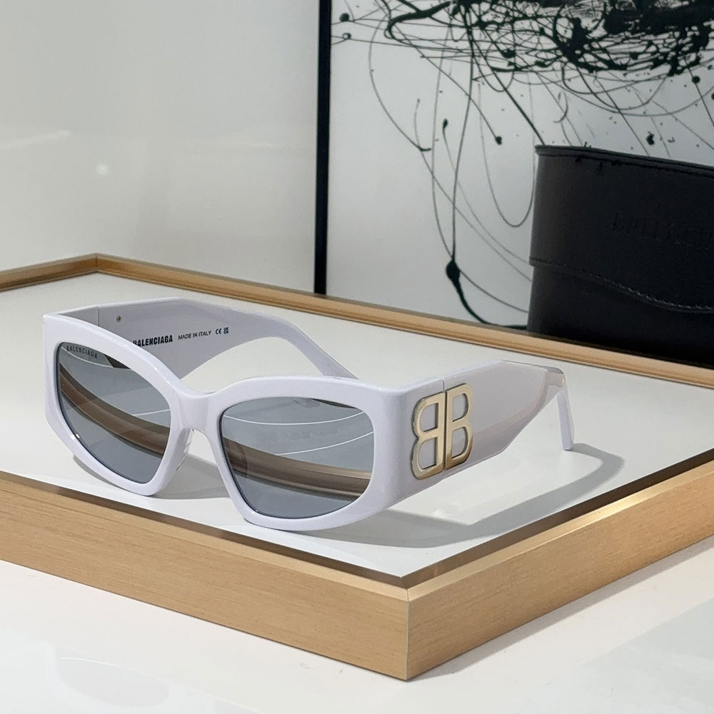 Balenciaga Mirror leg Logoo Aviator Sunglasses Top quality (Replica)