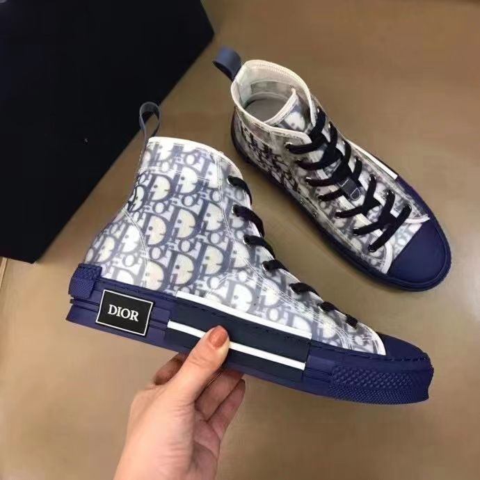 Dior B23 Luxury Shoes with white print logo