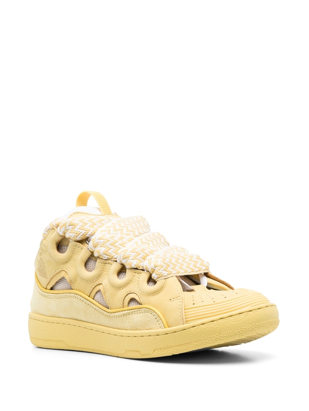 Lanvin LEATHER CURB SNEAKERS(Replica)