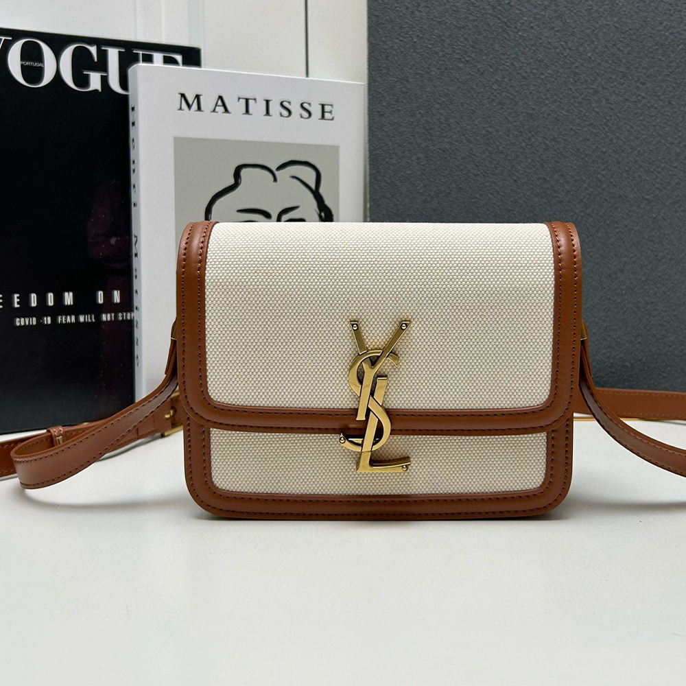 Saint Laurent YSL Solferino Canvas Box Bag  (Replica)
