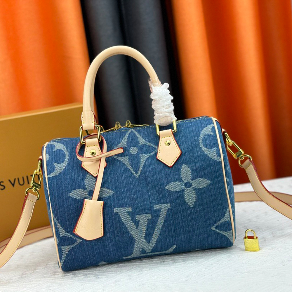 Louis Vuitton Speedy Bandoulière 25 Denim Handbag Crossbody Bag (Replica)