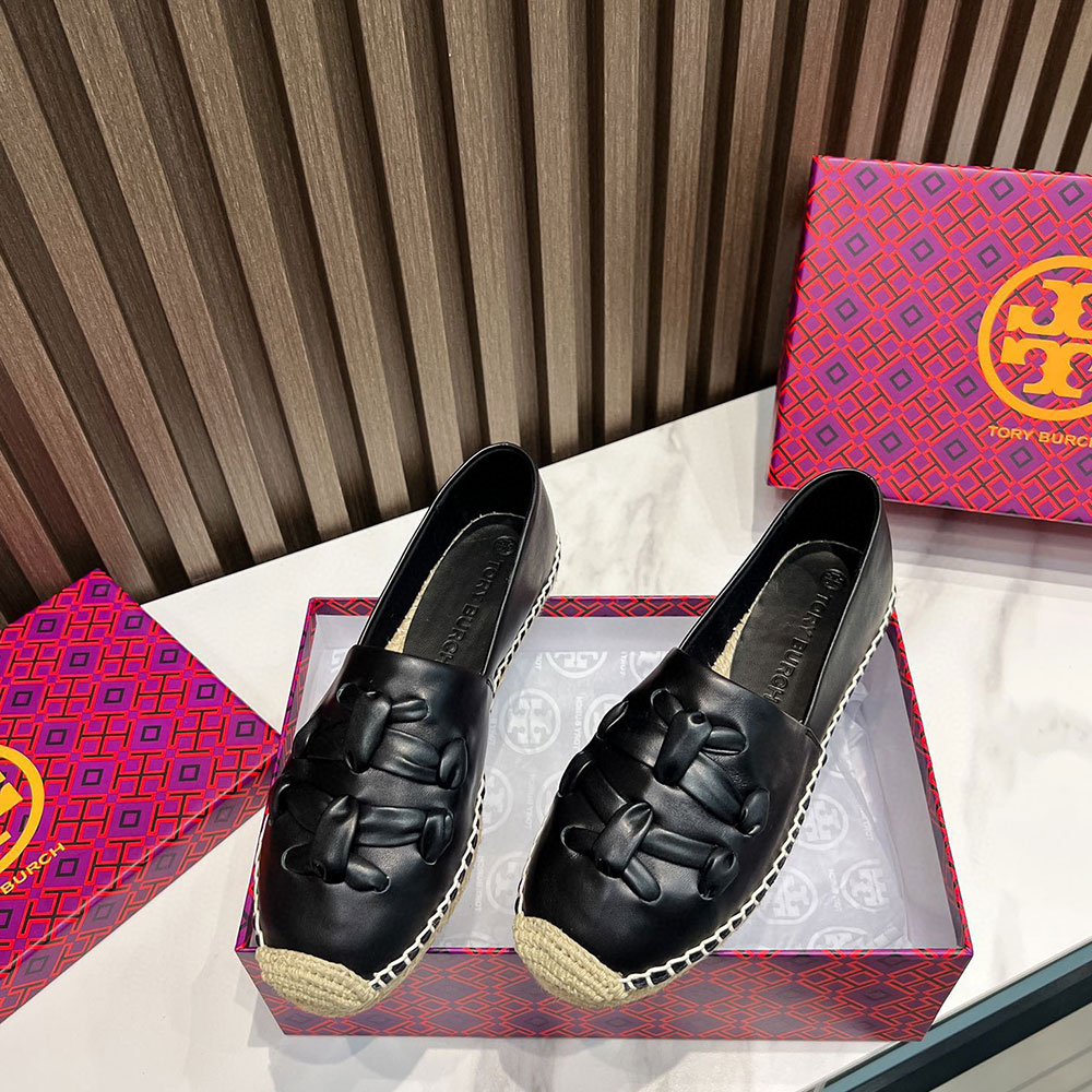 Tory Burch Leather Comfortable Fisherman Shoes Sandals Slide (Replica)
