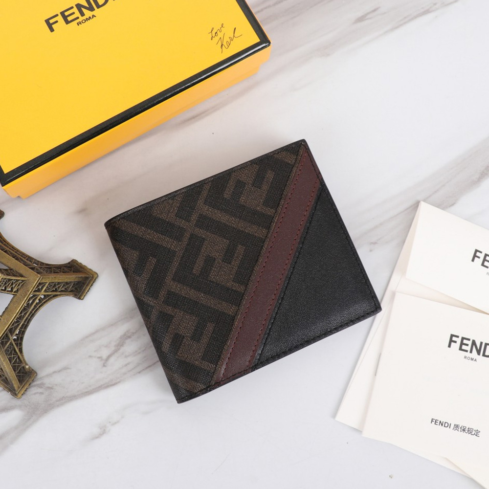 FENDI Contrast Color Design Wallte(Replica)