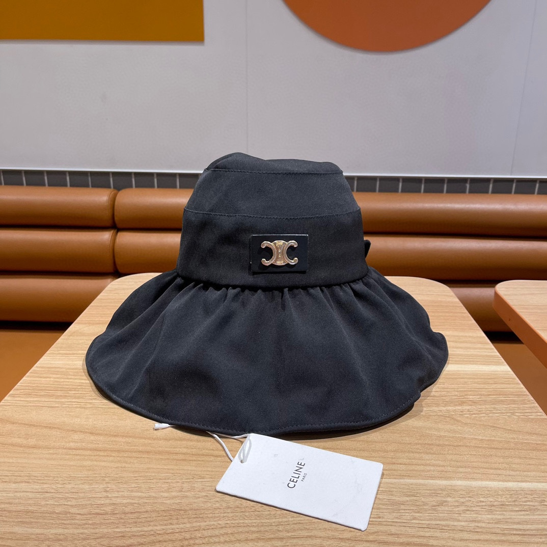 Ceiline Uv-protected Beach Hat With Large Brim Sunhat （Replica）