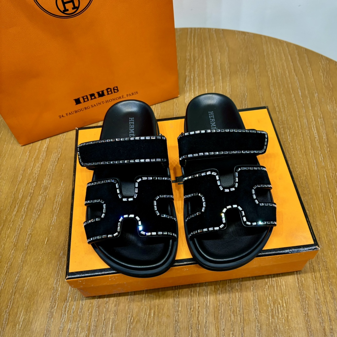 Hermès Chypre leather sandals （Replica）