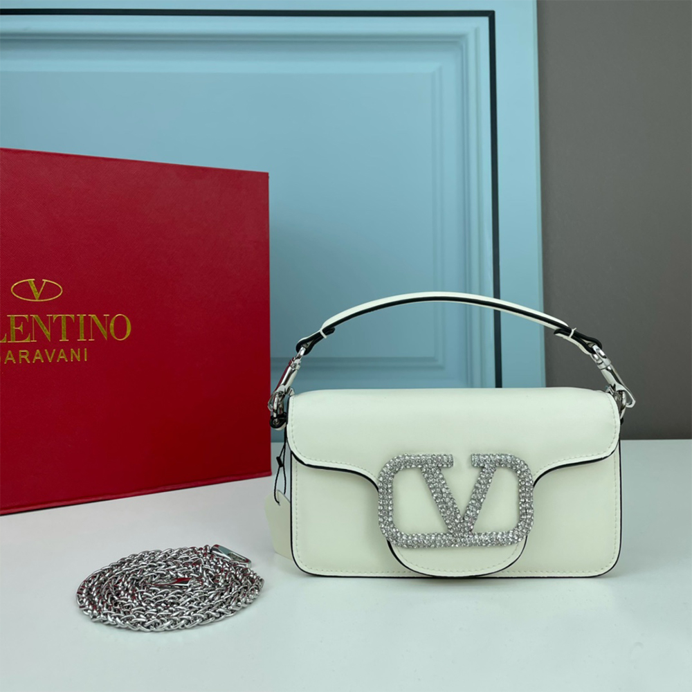 VALENTINO GARAVANI LOCÒ MICRO BAG WITH CHAIN AND JEWEL LOGO (Replica)