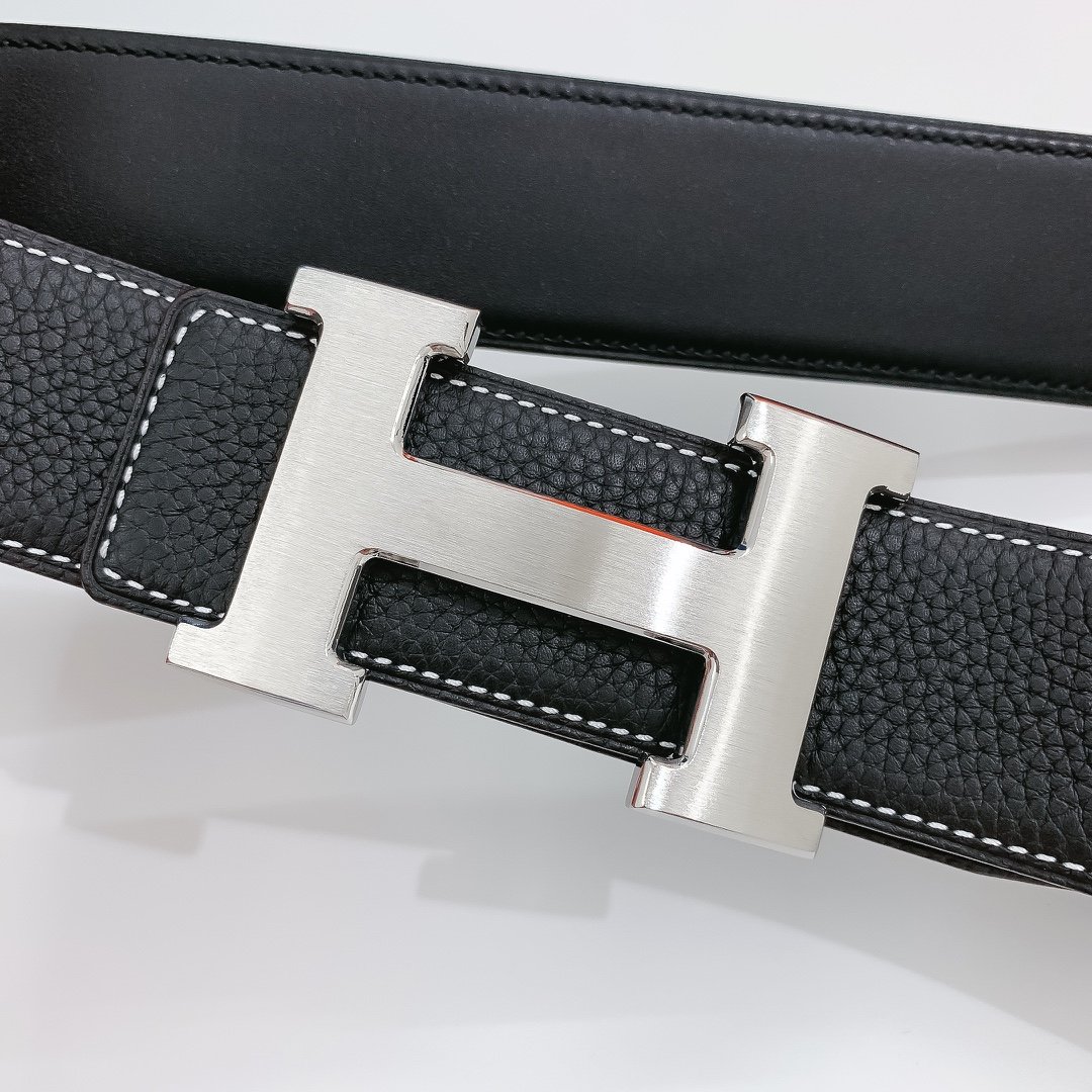 Hermes H Belt Buckle & Reversible Black For Women, Women Belt 380MM