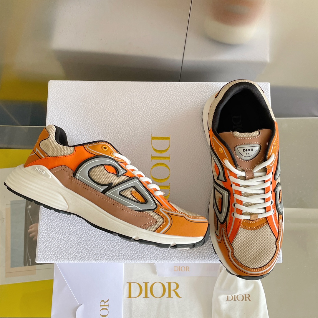 Dior B30 Dad Sneakers Orange (AAA High Quality Version)