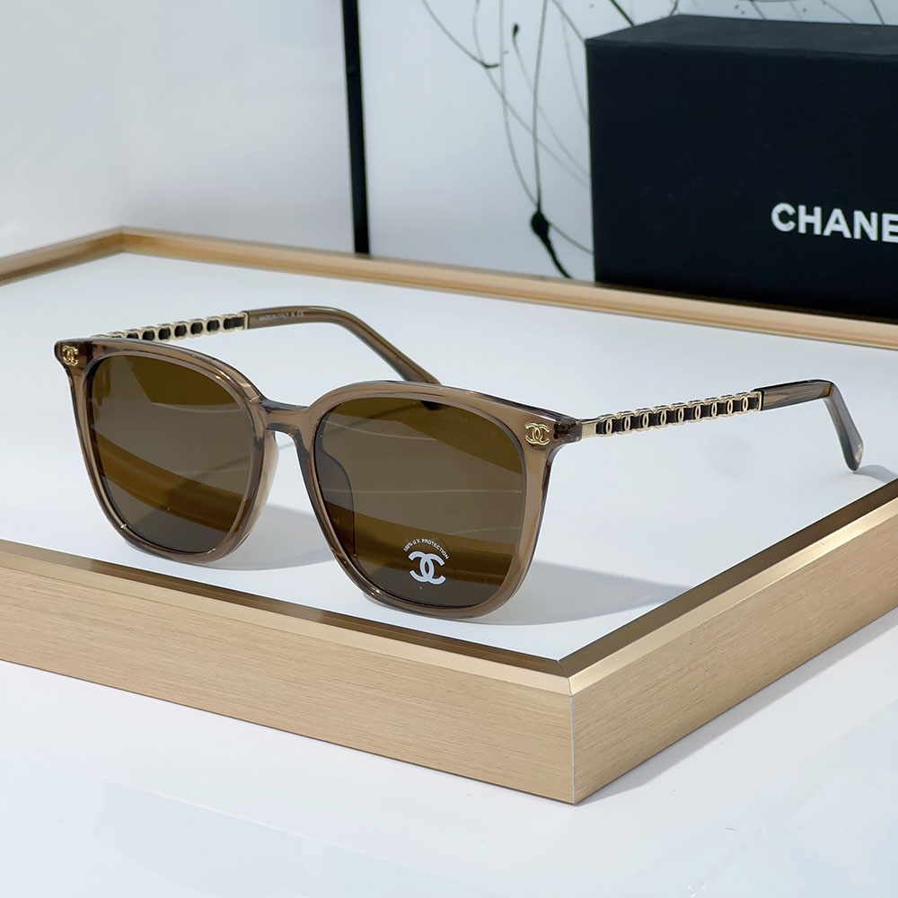 Chanel Mirror leg Hollowed out Logo Sunglasses Top quality (Replica)