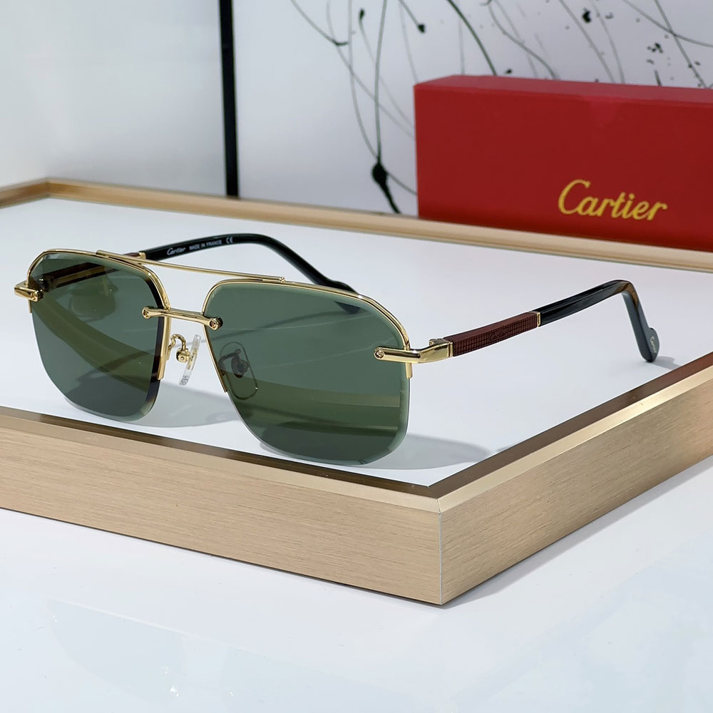 Cartier Metal Color Matching Mirror Legs Sunglasses Top quality (Replica)
