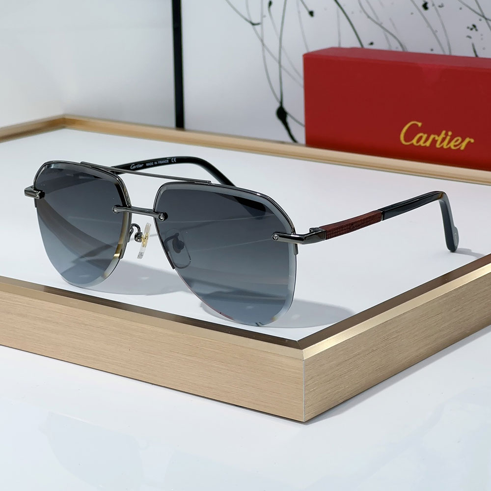 Cartier Color Matching Metal irregularity Sunglasses Top quality (Replica)