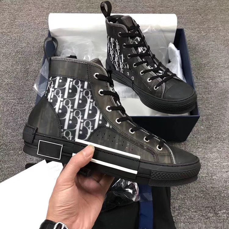 Dior B23 Black Boutique Fashion Skateboard Canvas