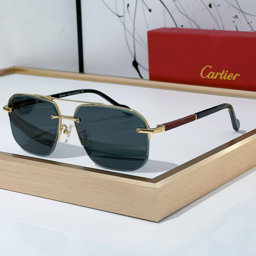 Cartier Metal Color Matching Mirror Legs Sunglasses Top quality (Replica)