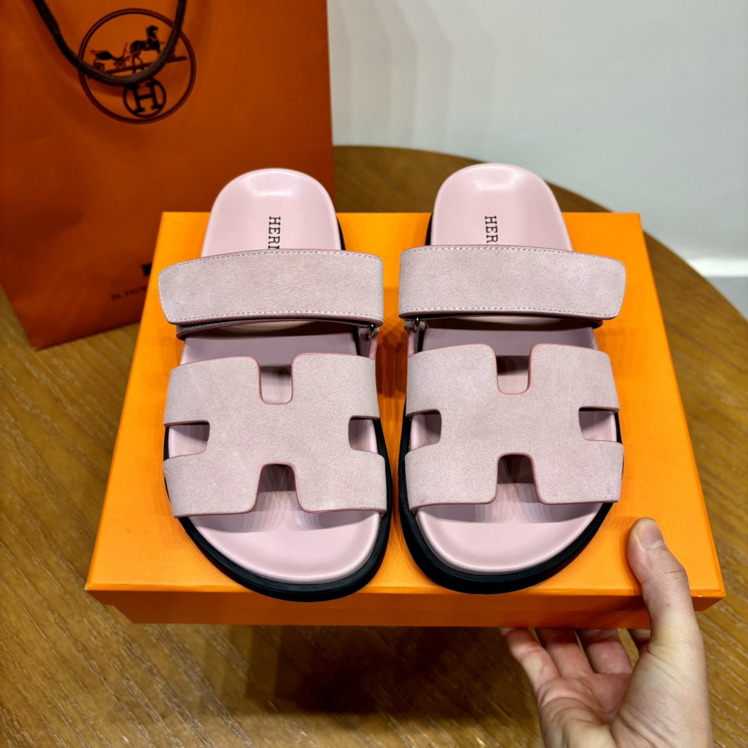 Hermès Chypre leather sandals （Replica）