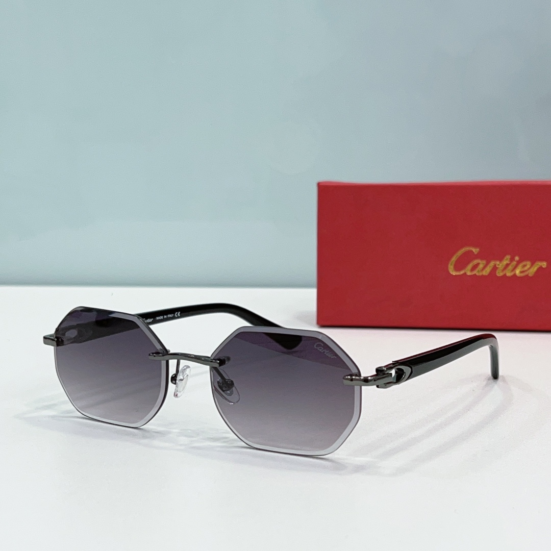 Cartier  Metal Leg Rimless sunglasses Top quality （Replica）